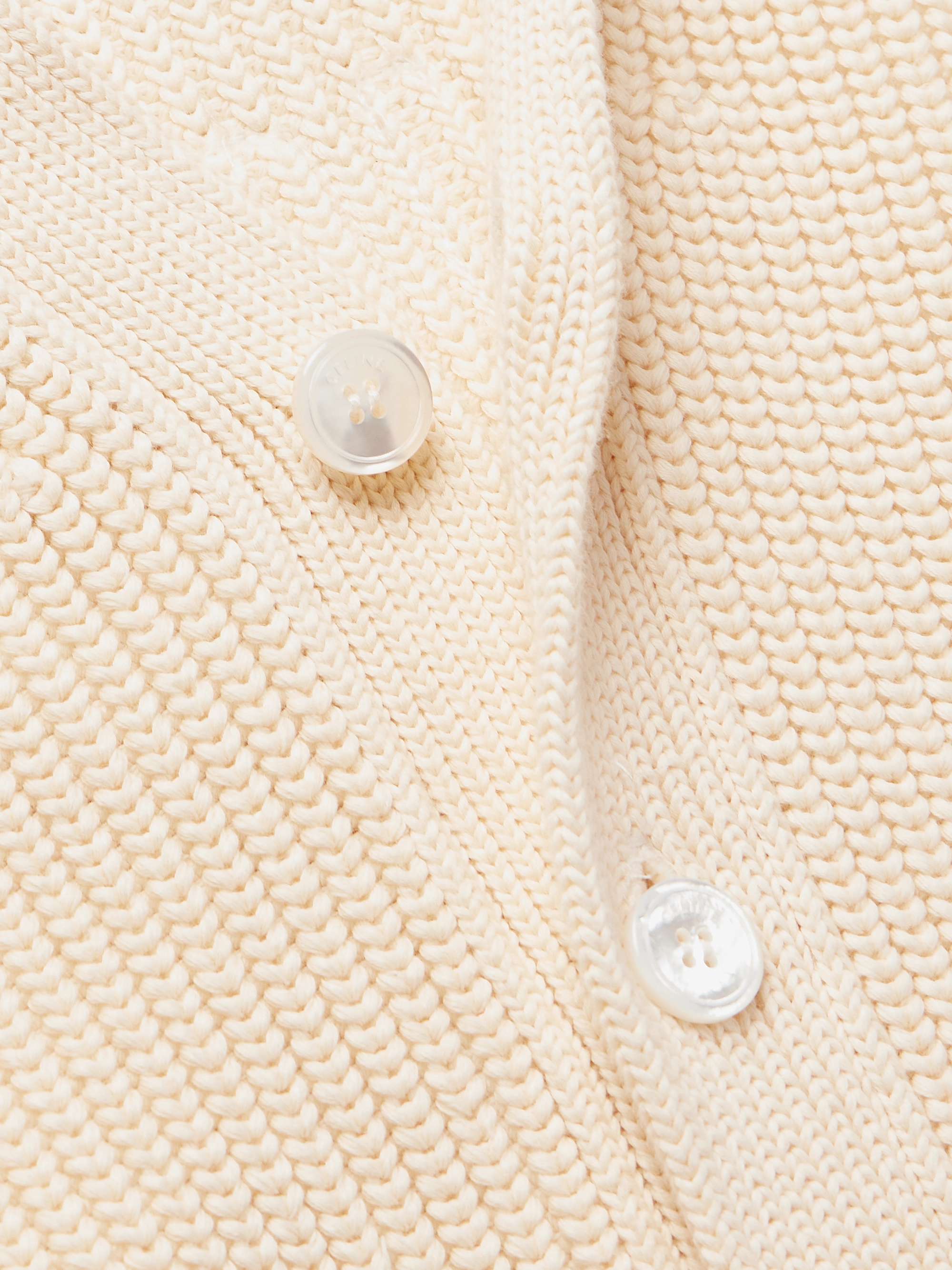 Logo-Appliquéd Ribbed Cotton Cardigan view