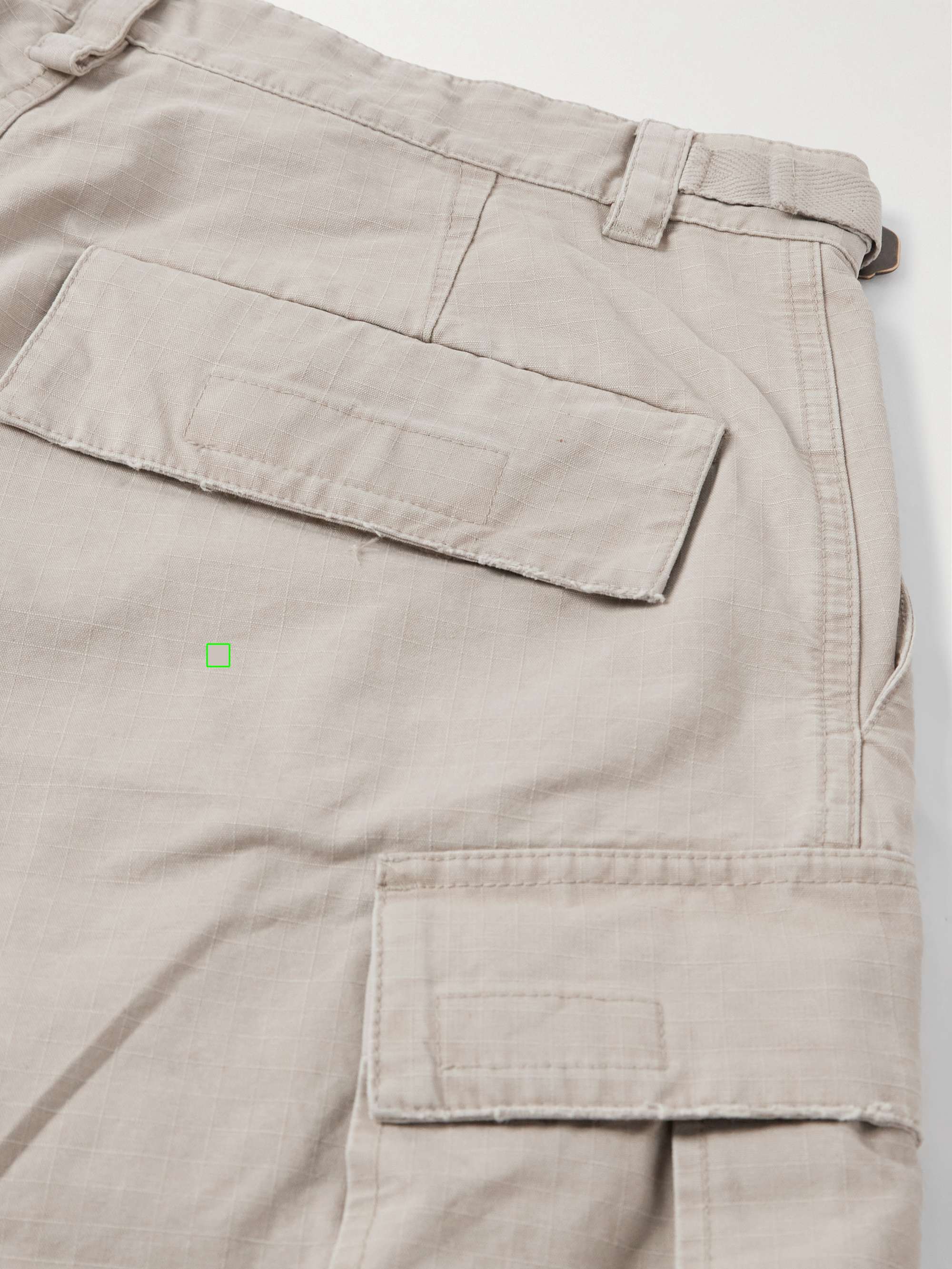Convertible Distressed Cotton-Ripstop Cargo Trousers view