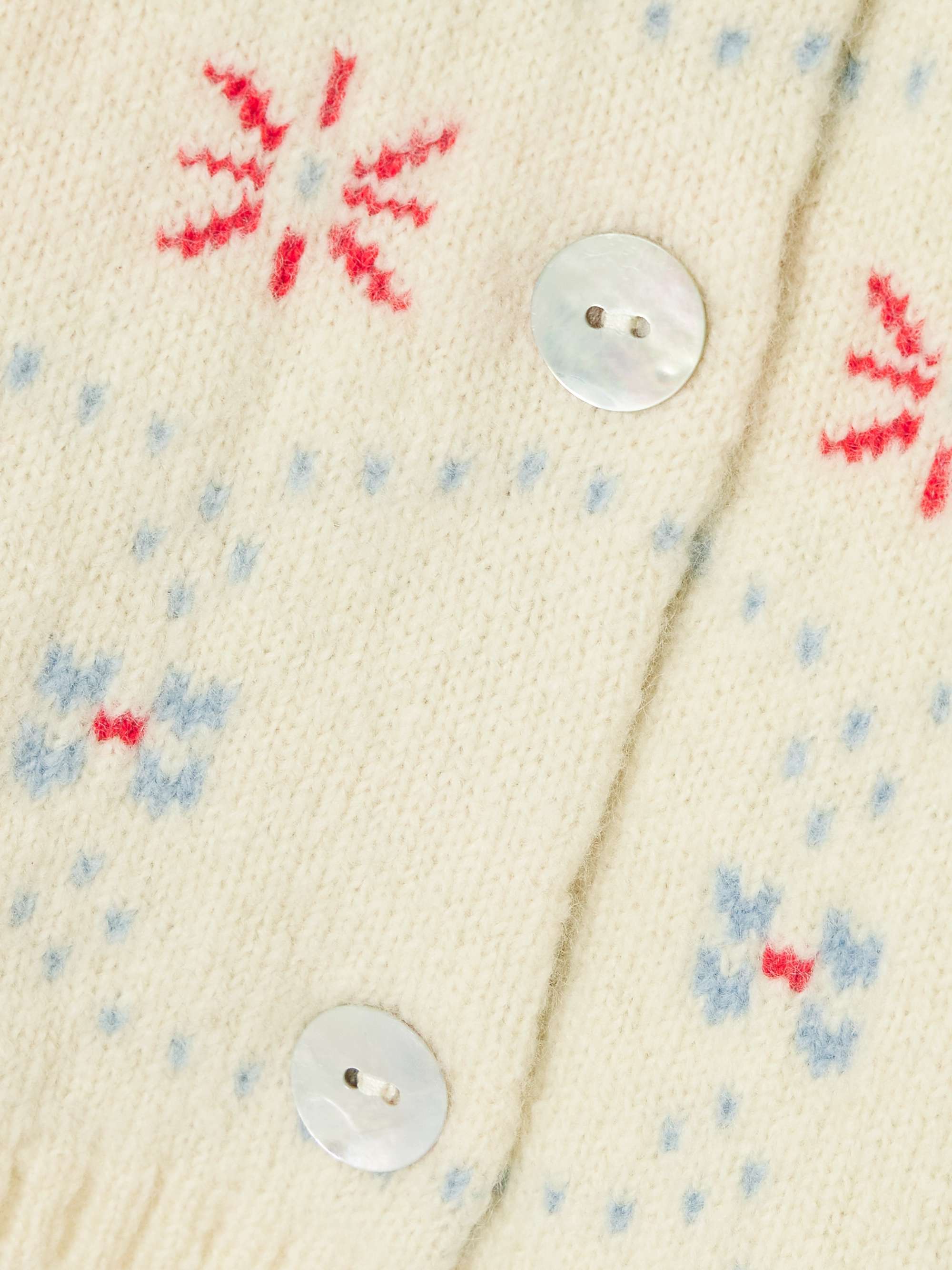 Cropped cashmere and silk-blend jacquard cardigan view