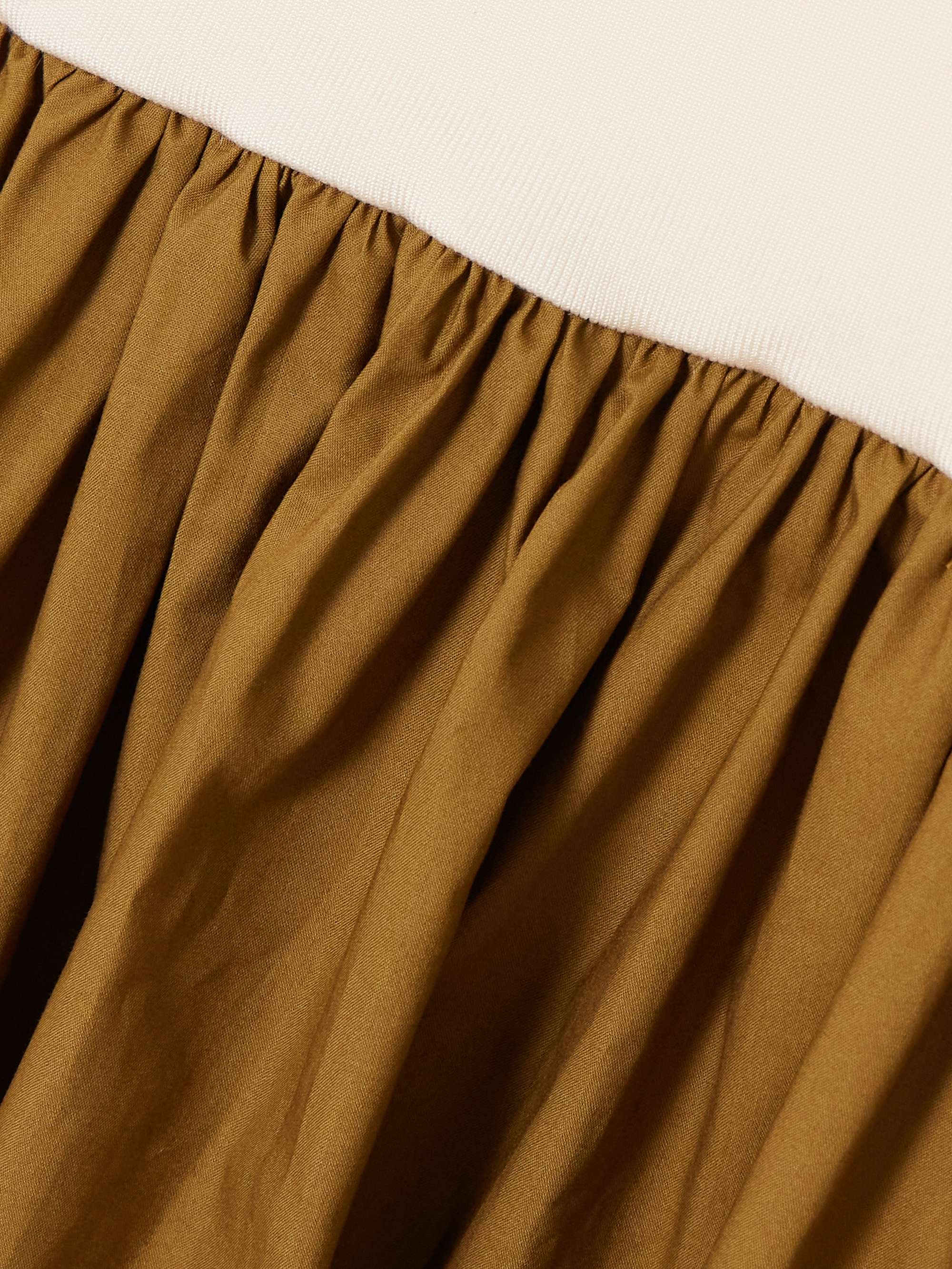 Duo strapless stretch-knit and organic cotton-poplin maxi dress view