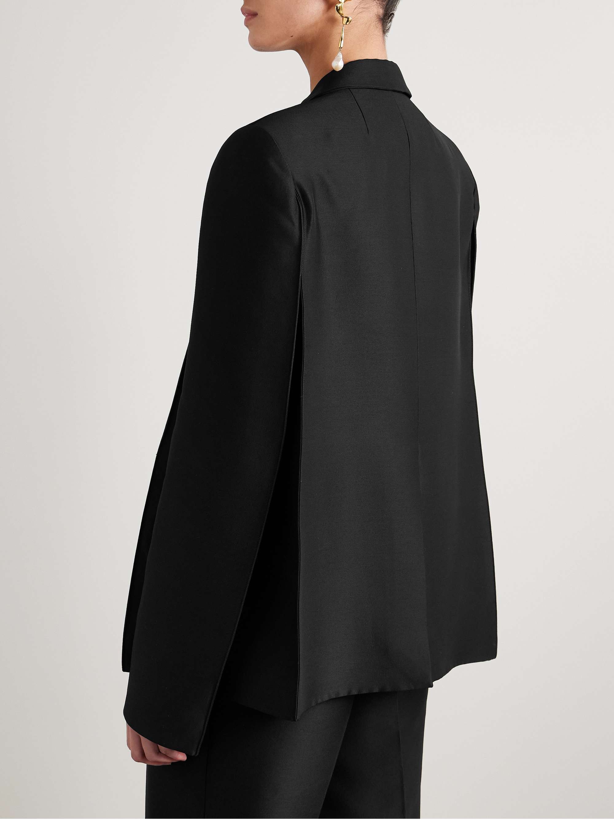 Crittan wool and silk-blend faille blazer view