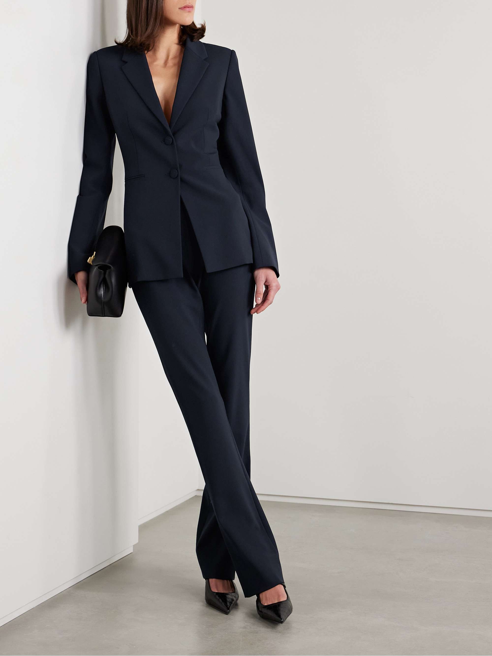Bennet wool-blend crepe blazer view