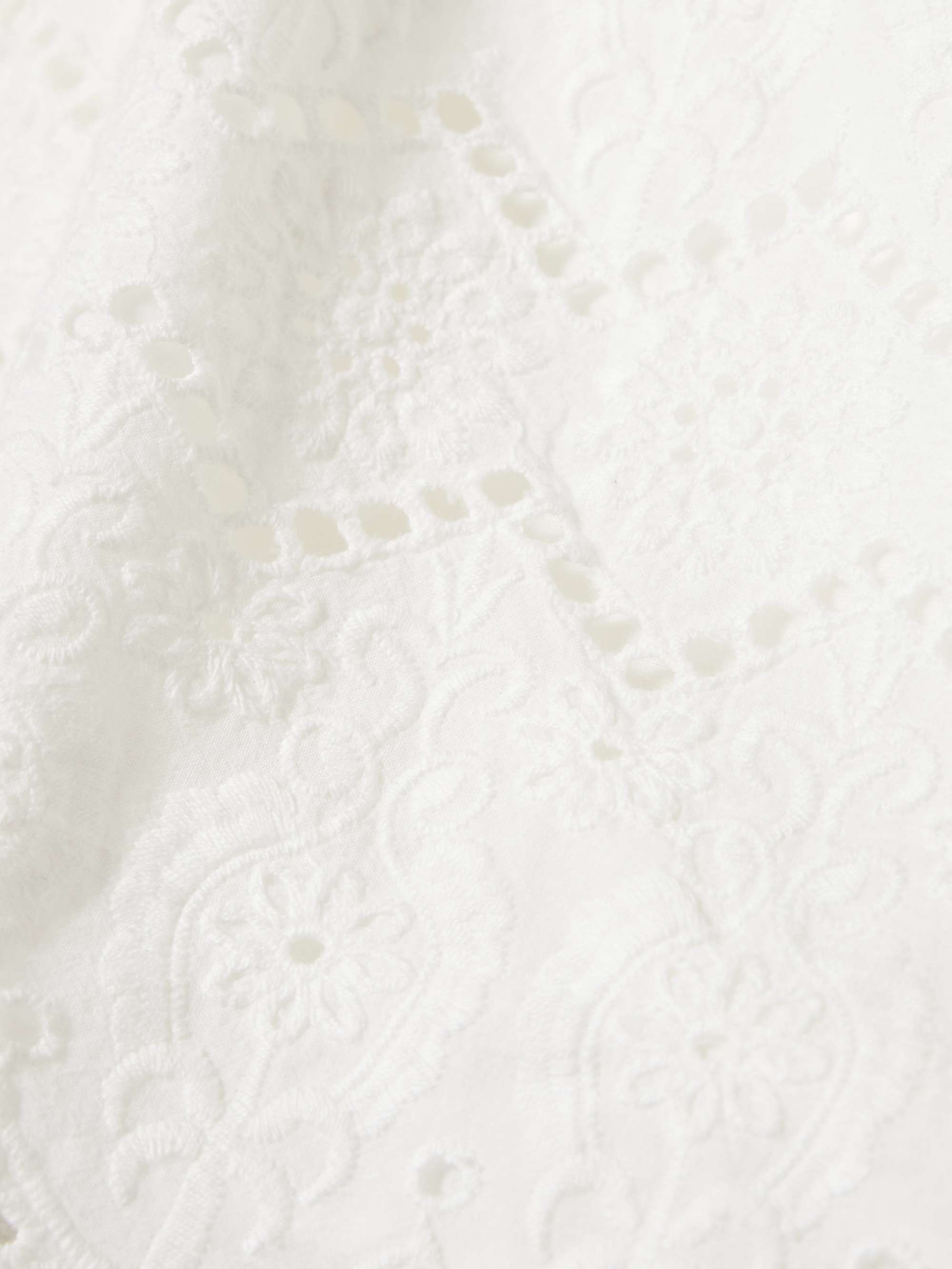 Indy scalloped broderie anglaise cotton-poplin shorts view
