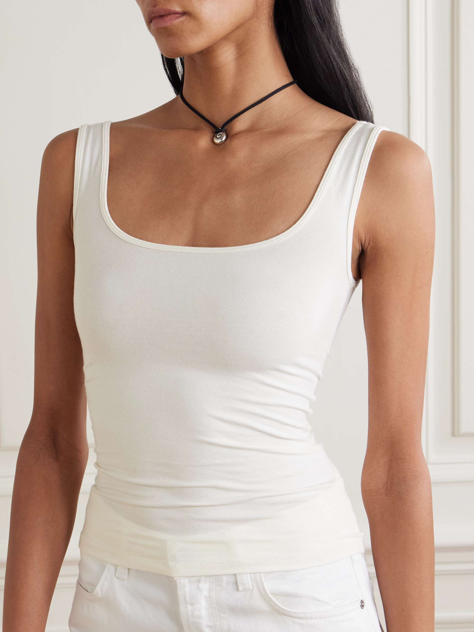 Cotton-blend jersey tank view