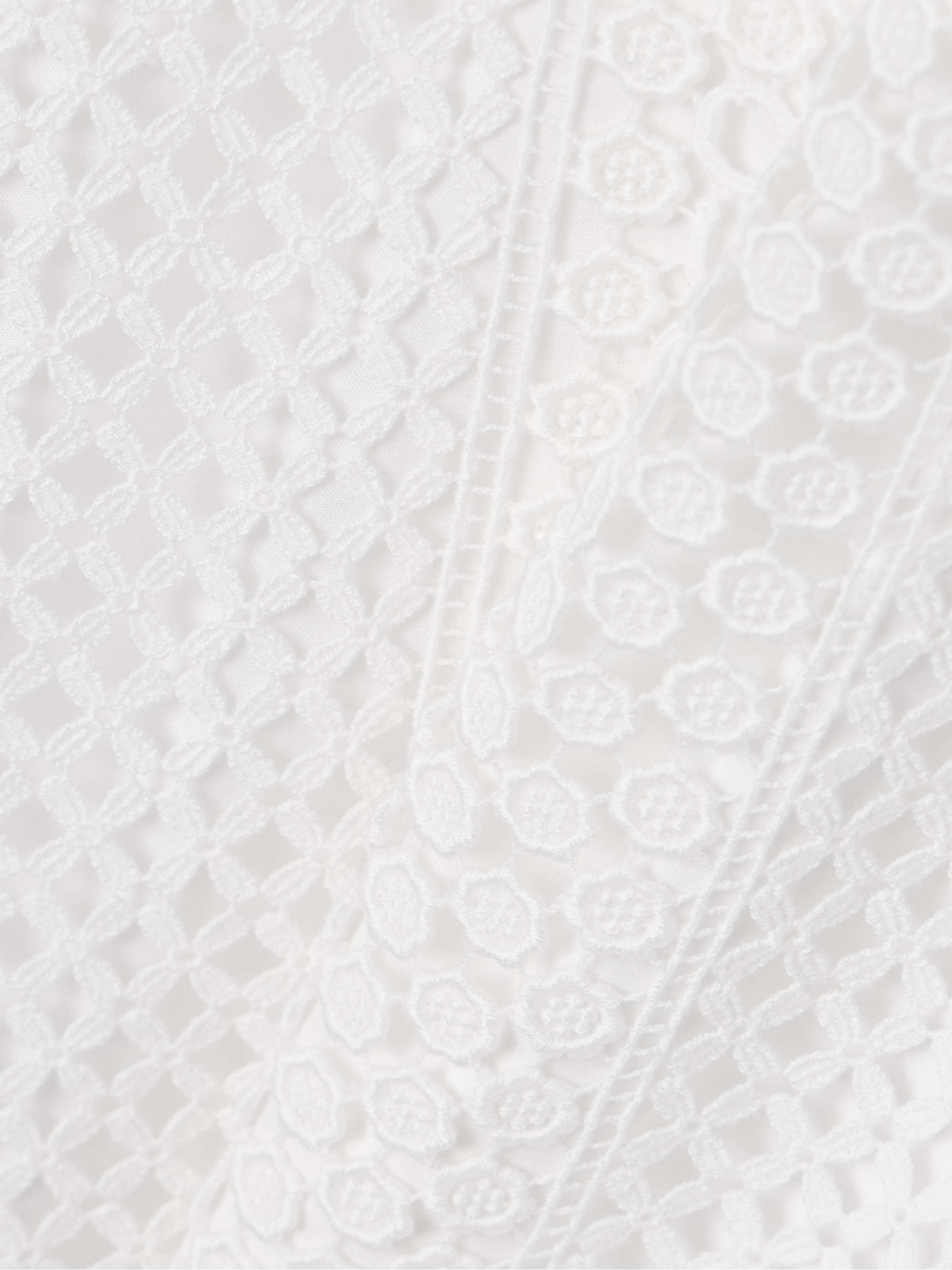Cotton-blend guipure lace mini dress view