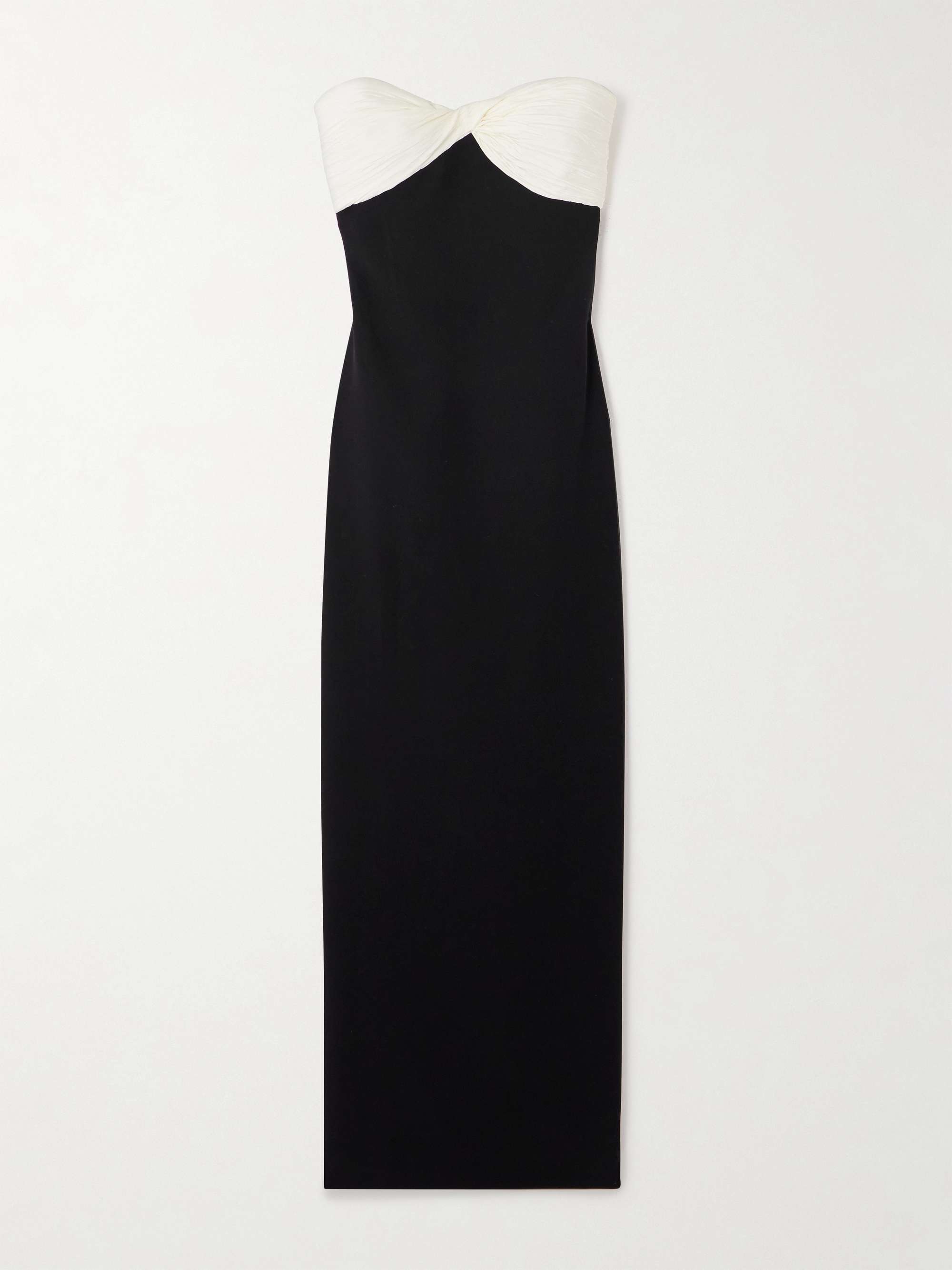 Twist-front two-tone silk gown view