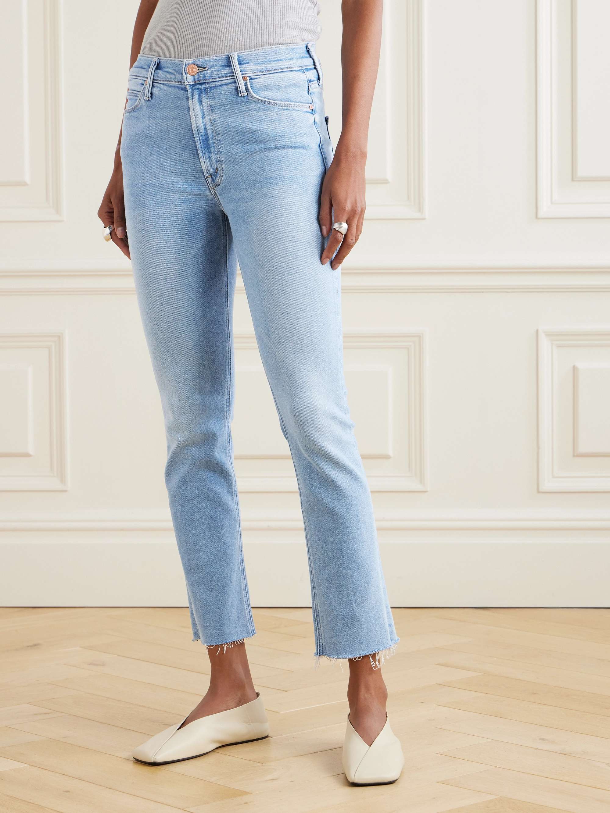 The Dazzler Ankle frayed mid-rise slim-leg jeans view