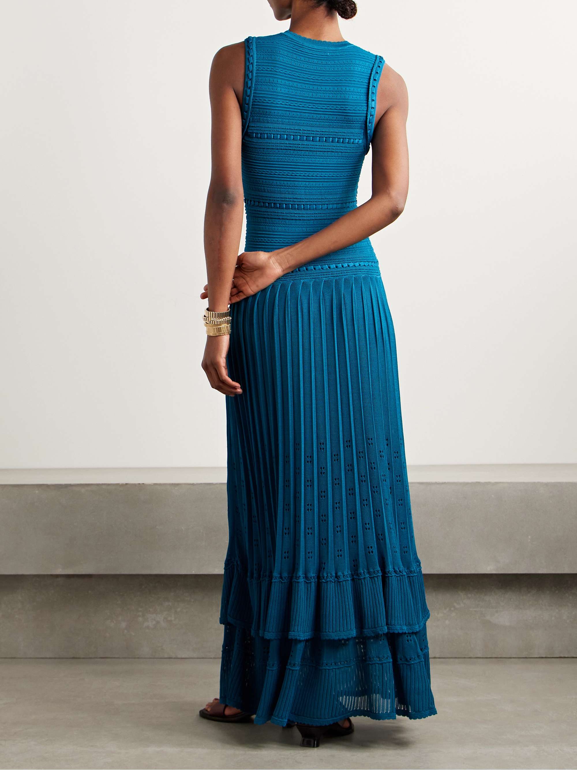 Mireille pleated knitted maxi dress view