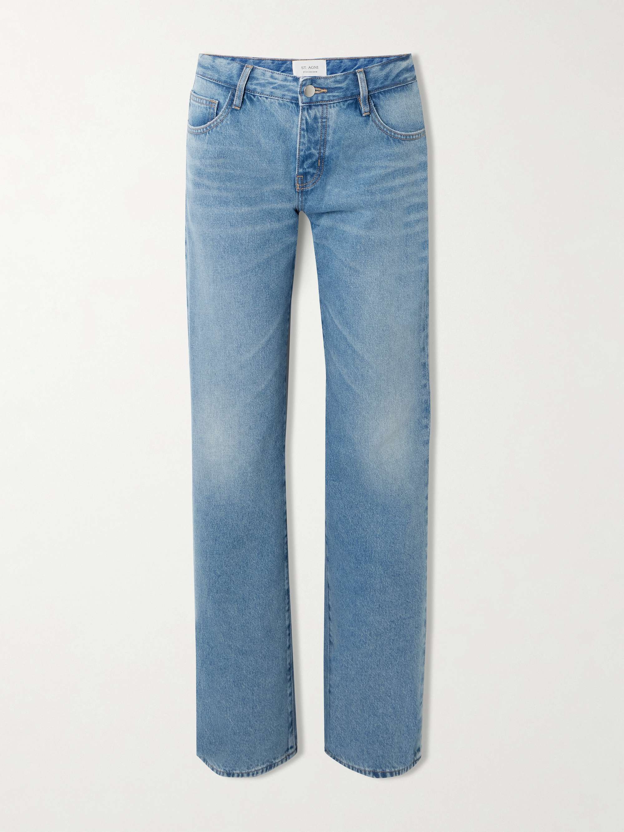 + Outland Denim 90s low-rise straight-leg organic jeans view