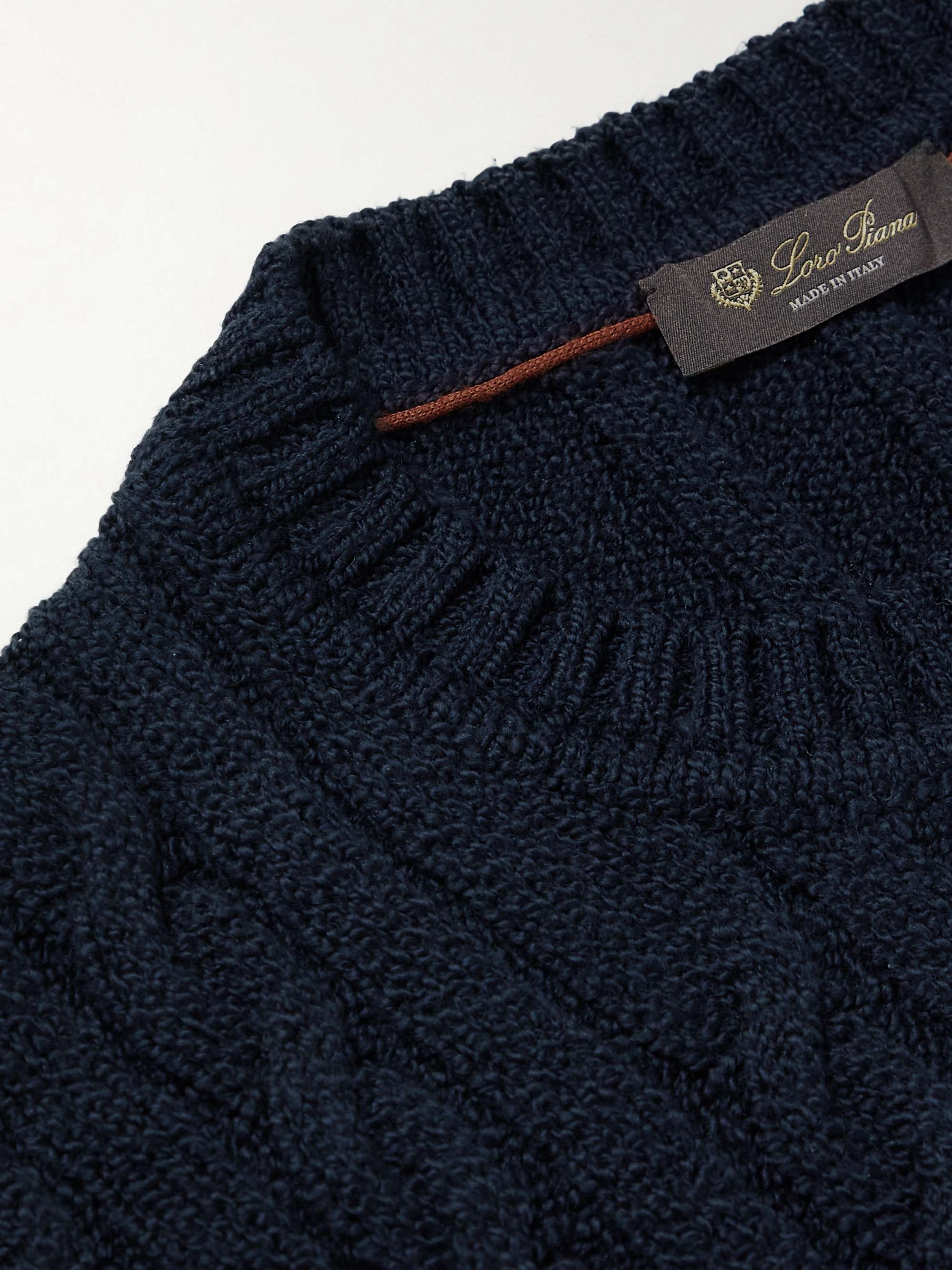 Slim-Fit Cable-Knit Cotton Sweater view