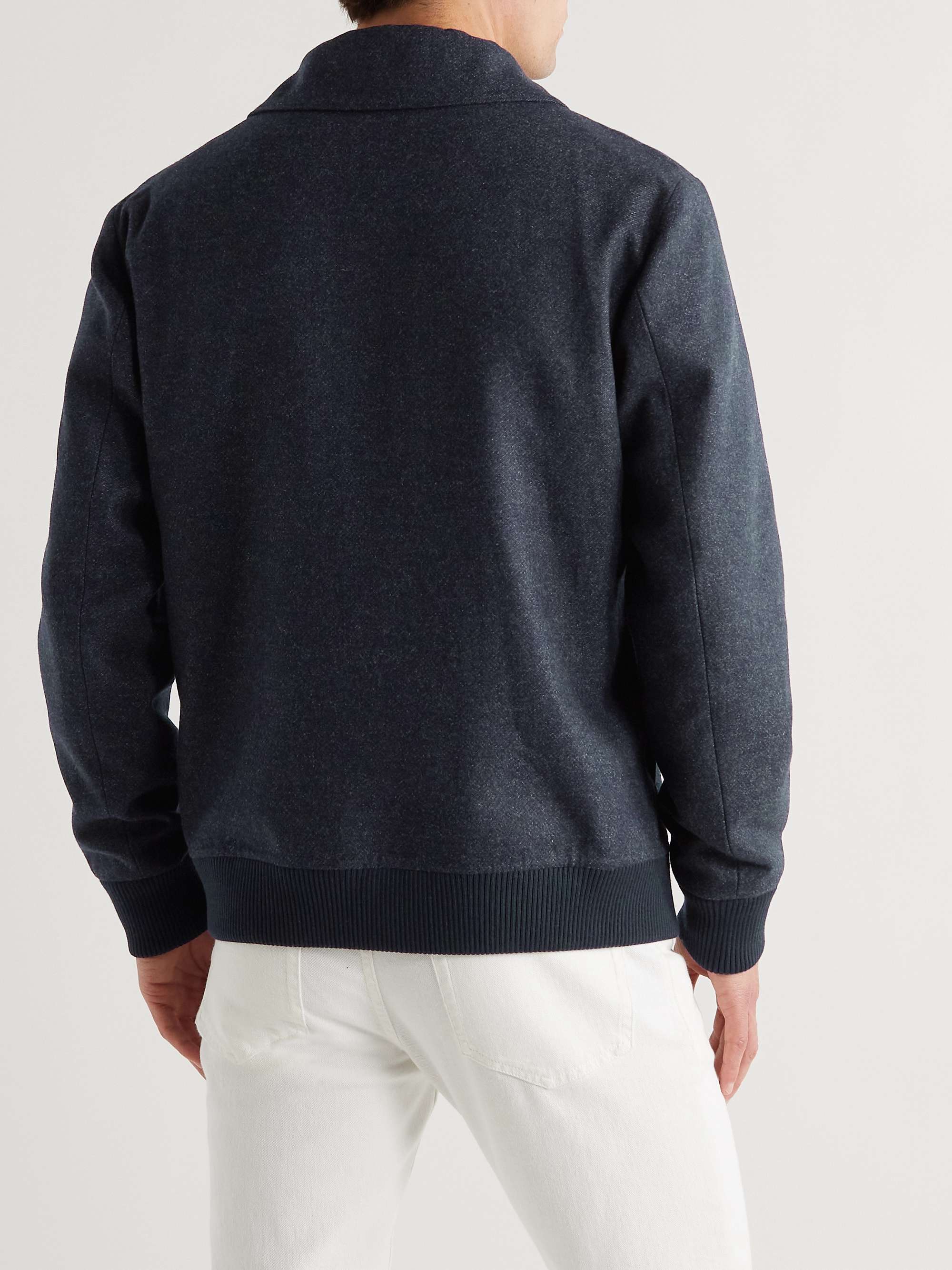 Caldwell Rain System Virgin Wool and Cashmere-Blend Bomber Jacket view