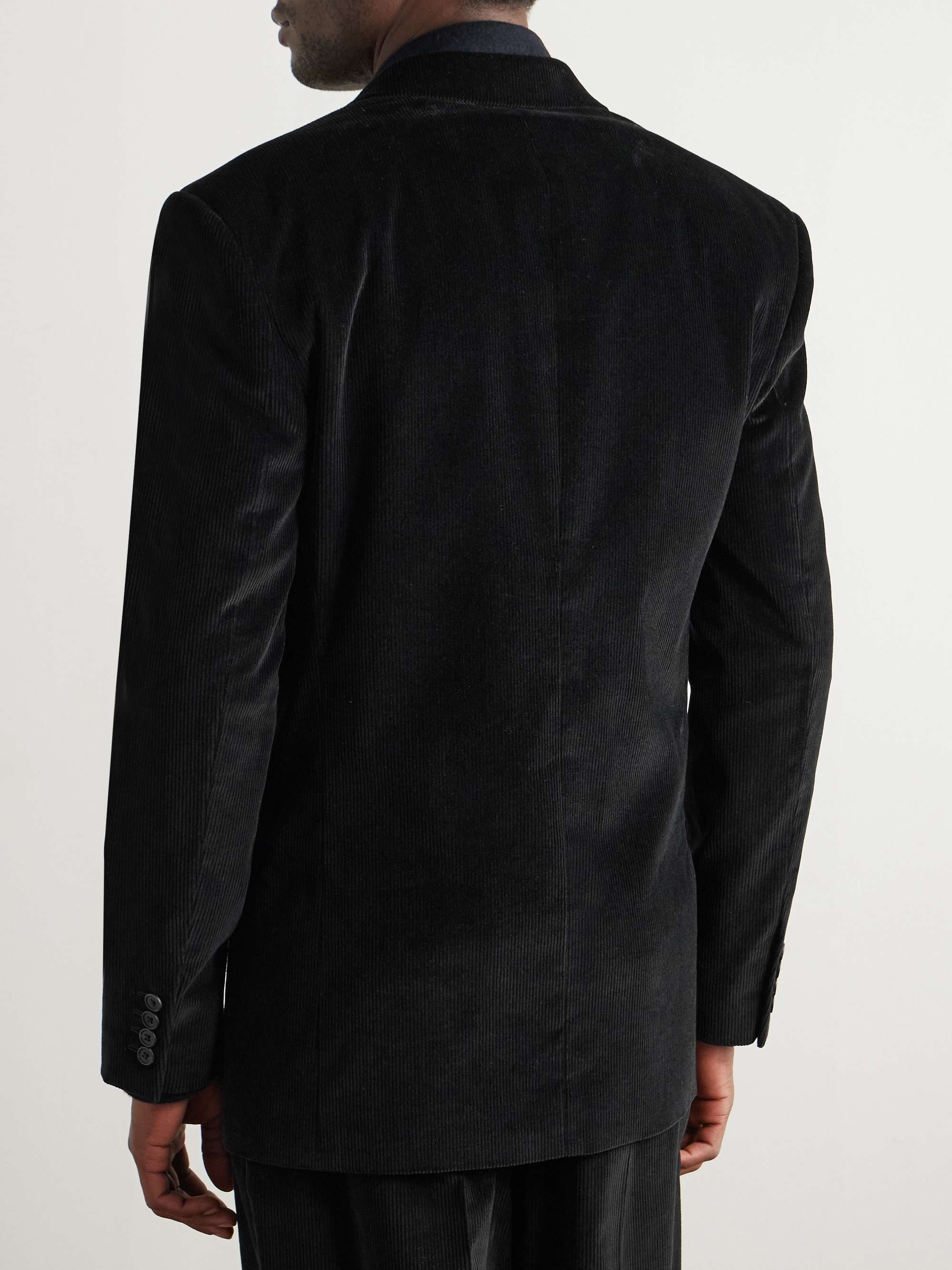 Donnes Double-Breasted Cotton and Cashmere-Blend Corduroy Suit Jacket view