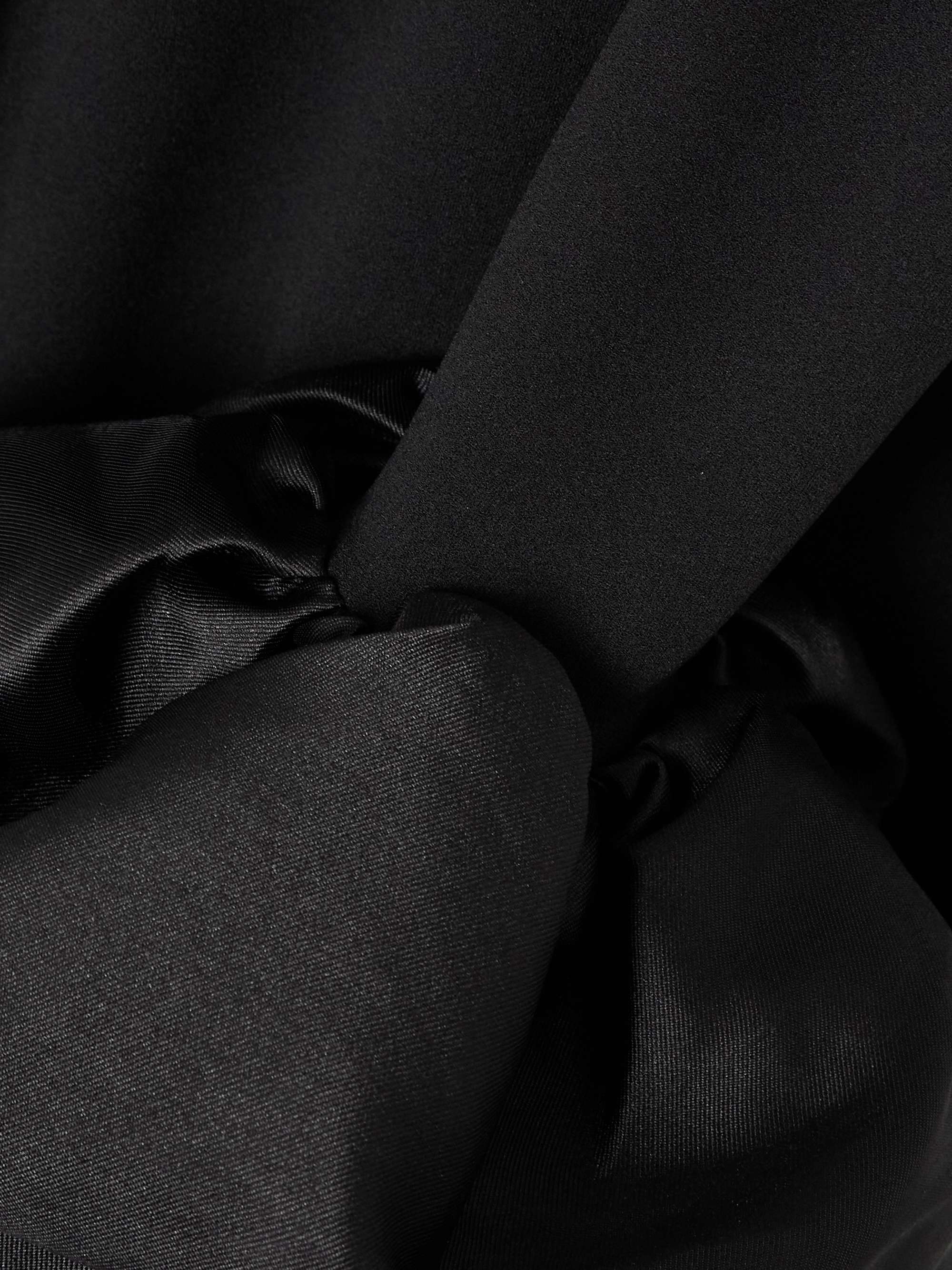 Viviana faille-trimmed crepe turtleneck gown view