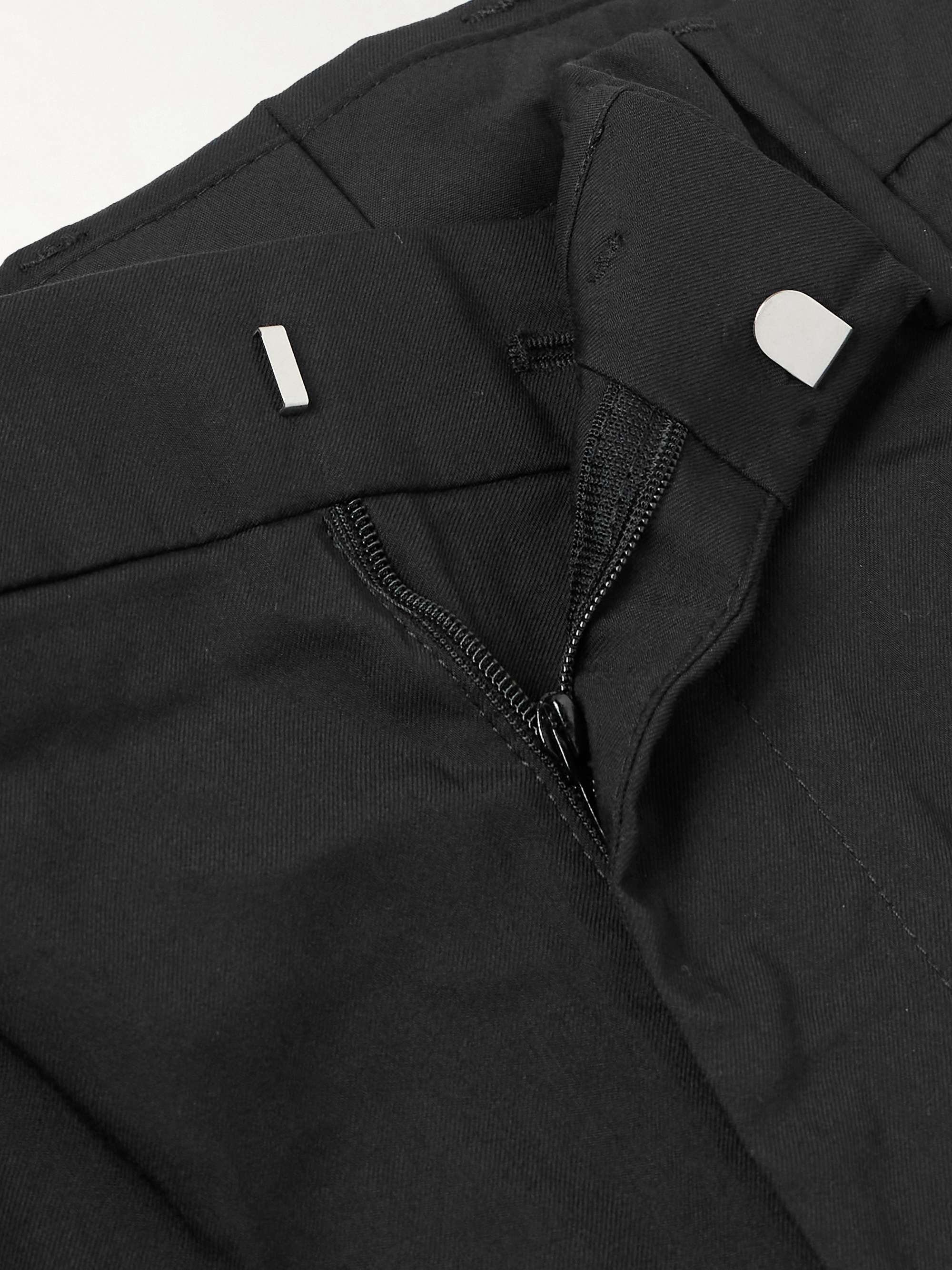 Bill 1680 Tapered Cropped Pleated Cotton-Blend Trousers view