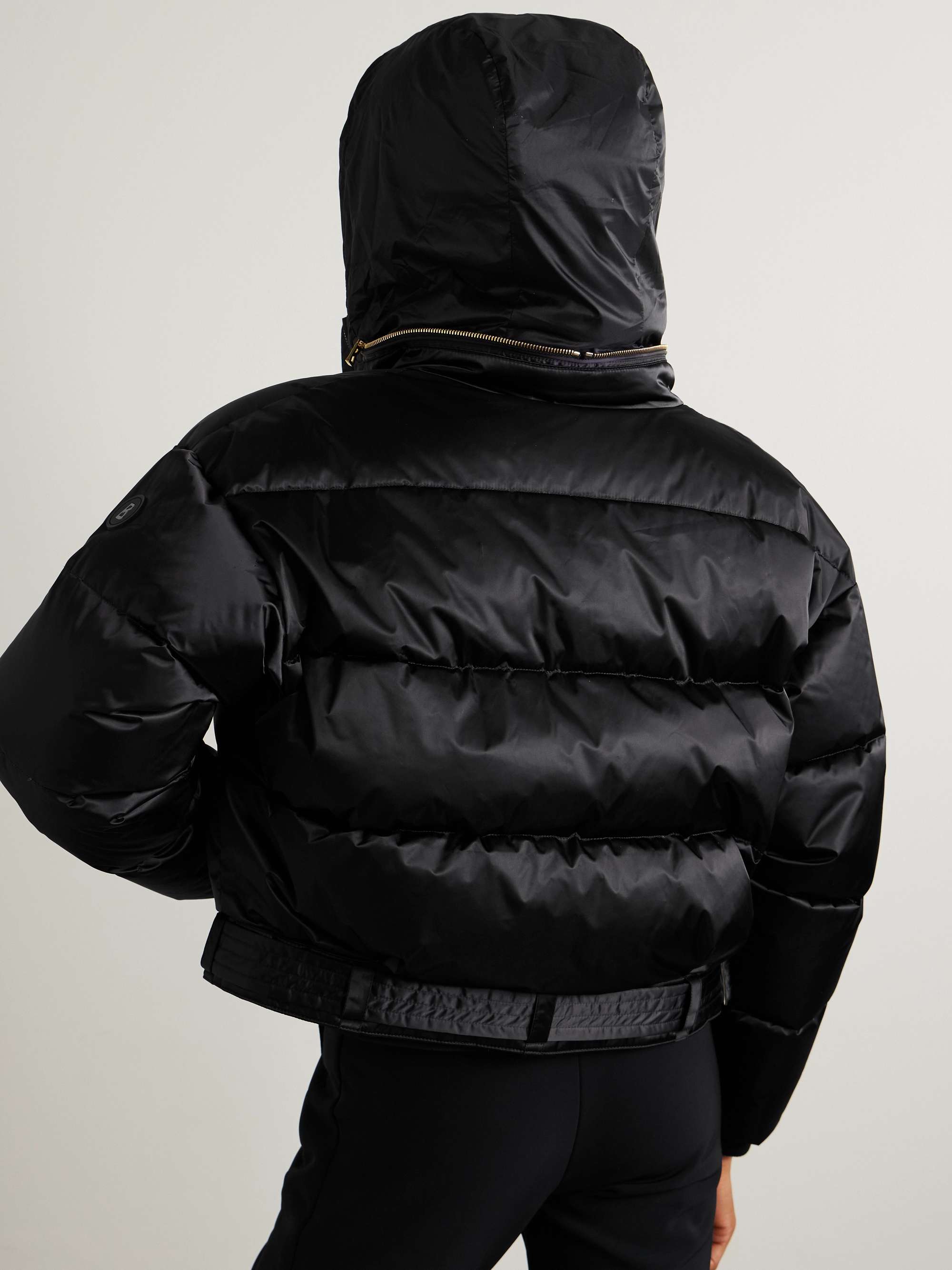 Aya convertible hooded belted quilted recycled down ski suit view