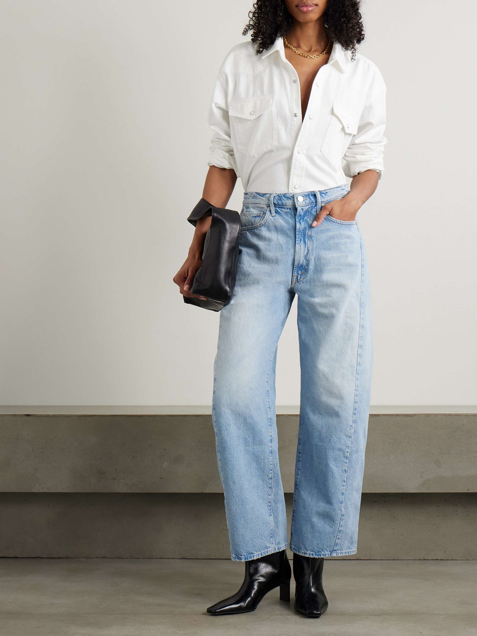 The Exes and Oh's denim shirt view