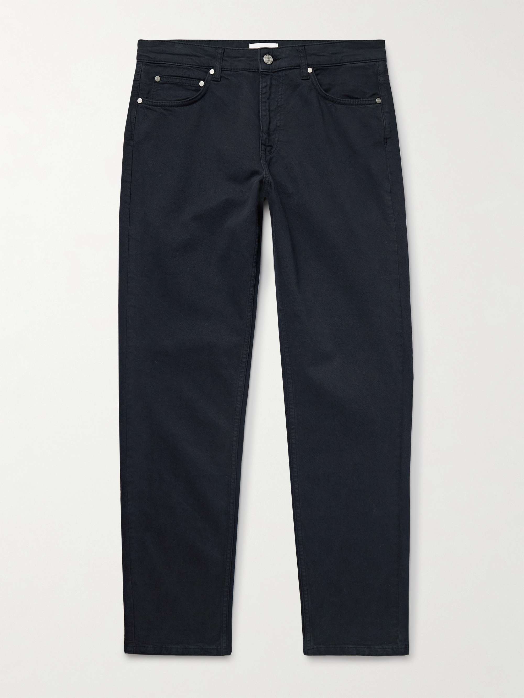 Tony 1923 Slim-Fit Garment-Dyed Organic Cotton-Blend Twill Trousers view