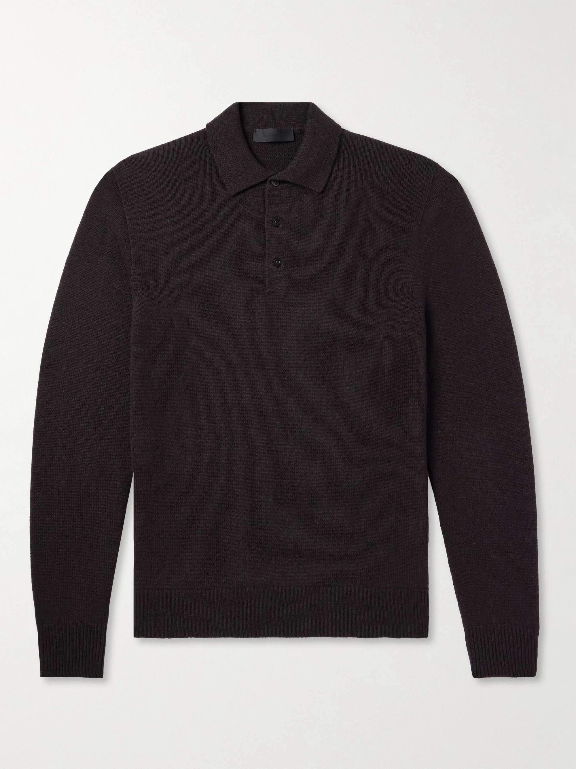 Elo Slim-Fit Cashmere and Silk-Blend Polo Shirt view