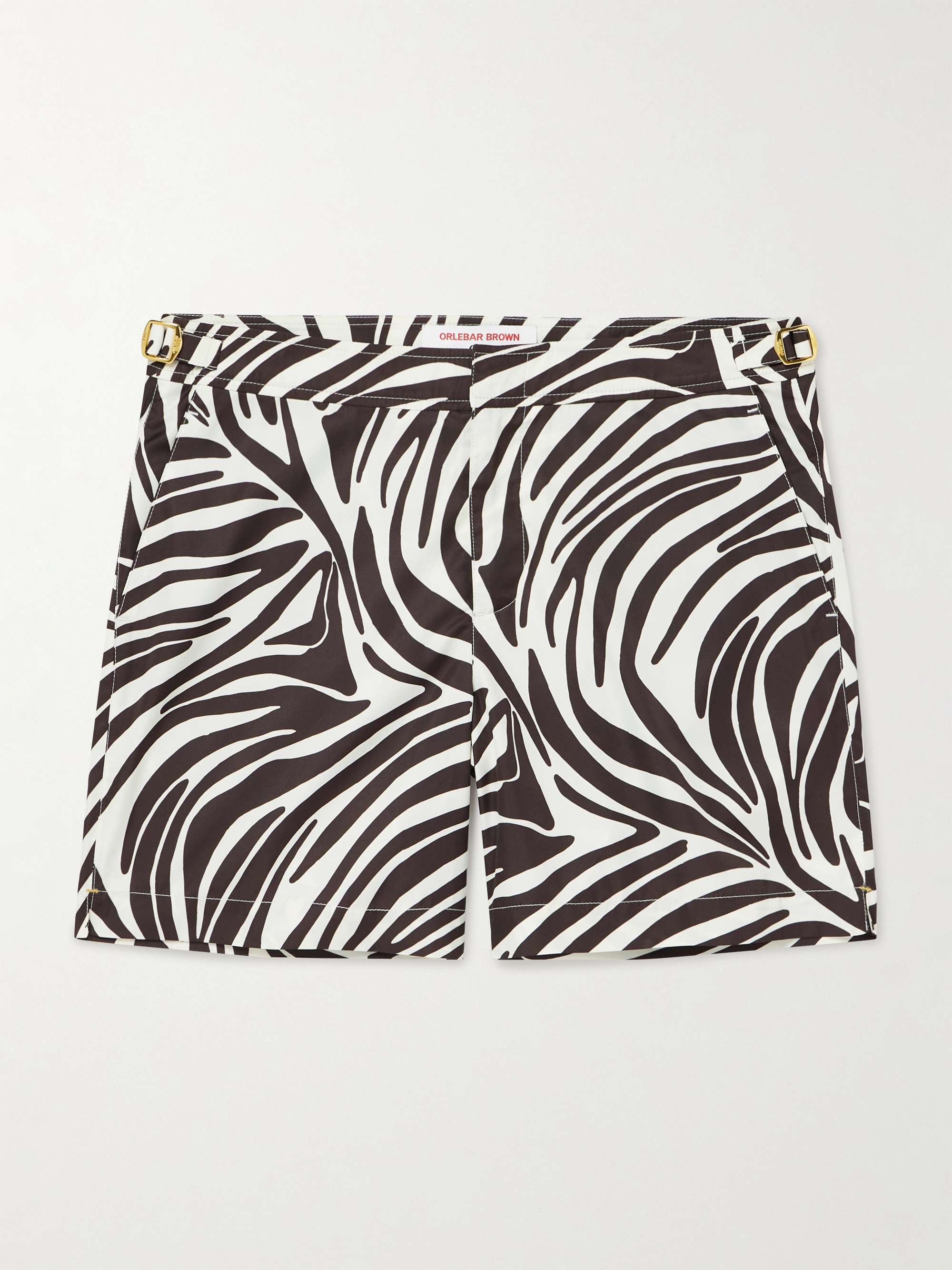 + 007 Bulldog Straight-Leg Zebra-Print Recycled Swim Shorts view