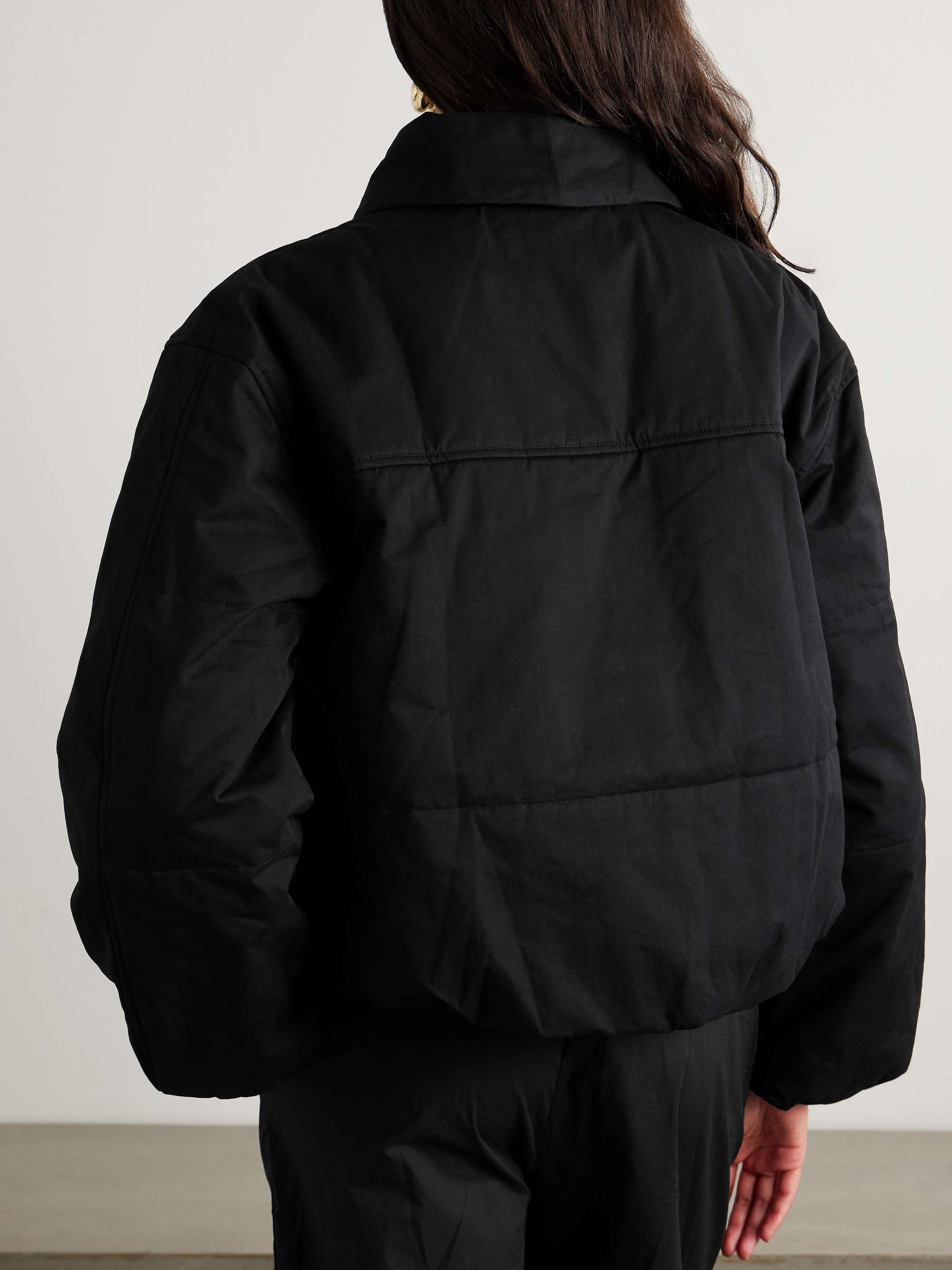 Bubble padded organic cotton-twill jacket view