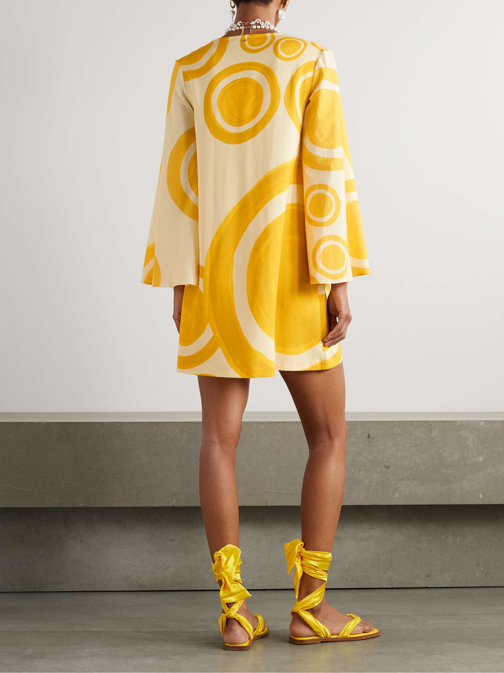 Heros printed crepe de chine mini dress view
