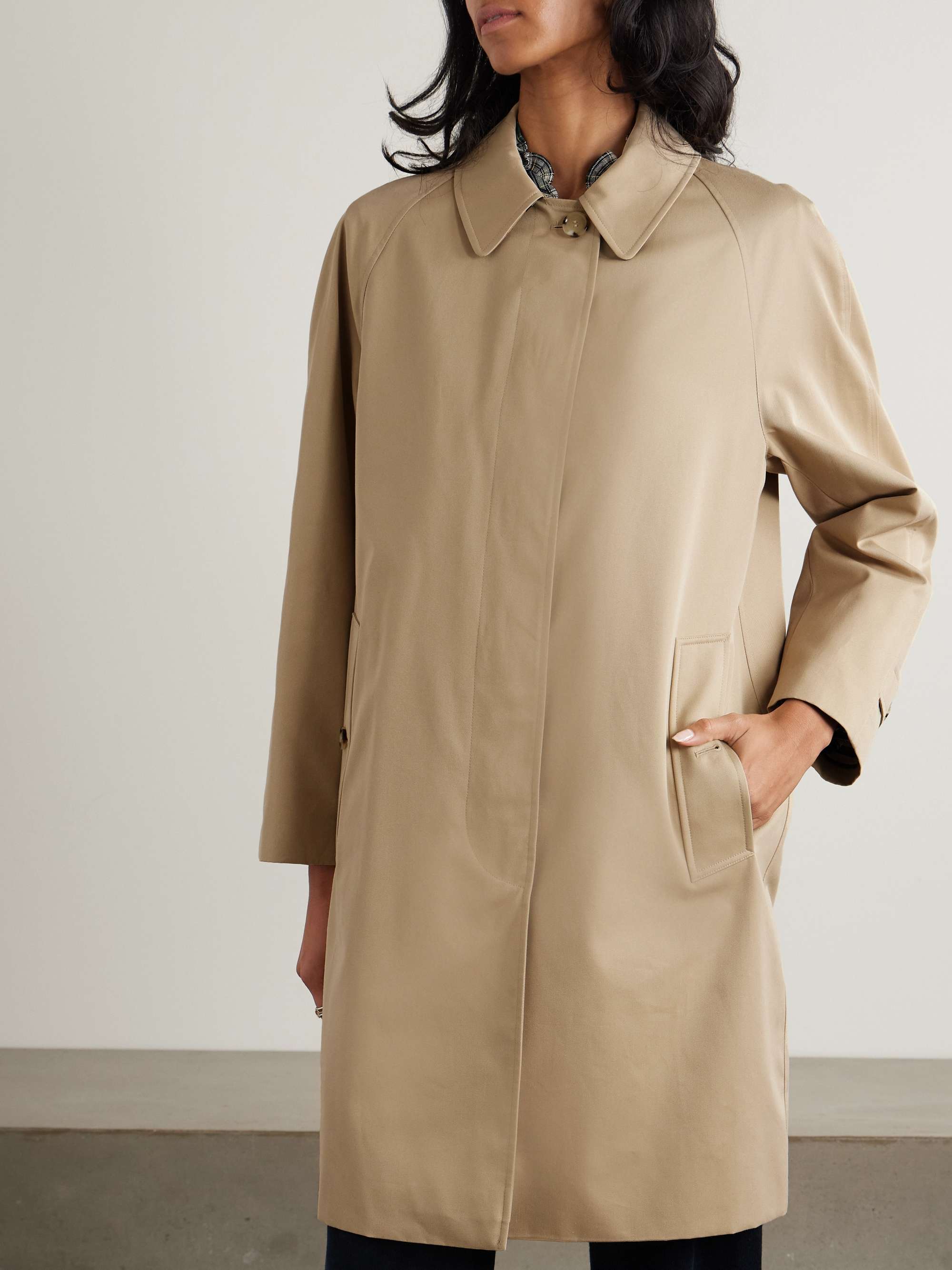 Camden organic cotton-gabardine coat view
