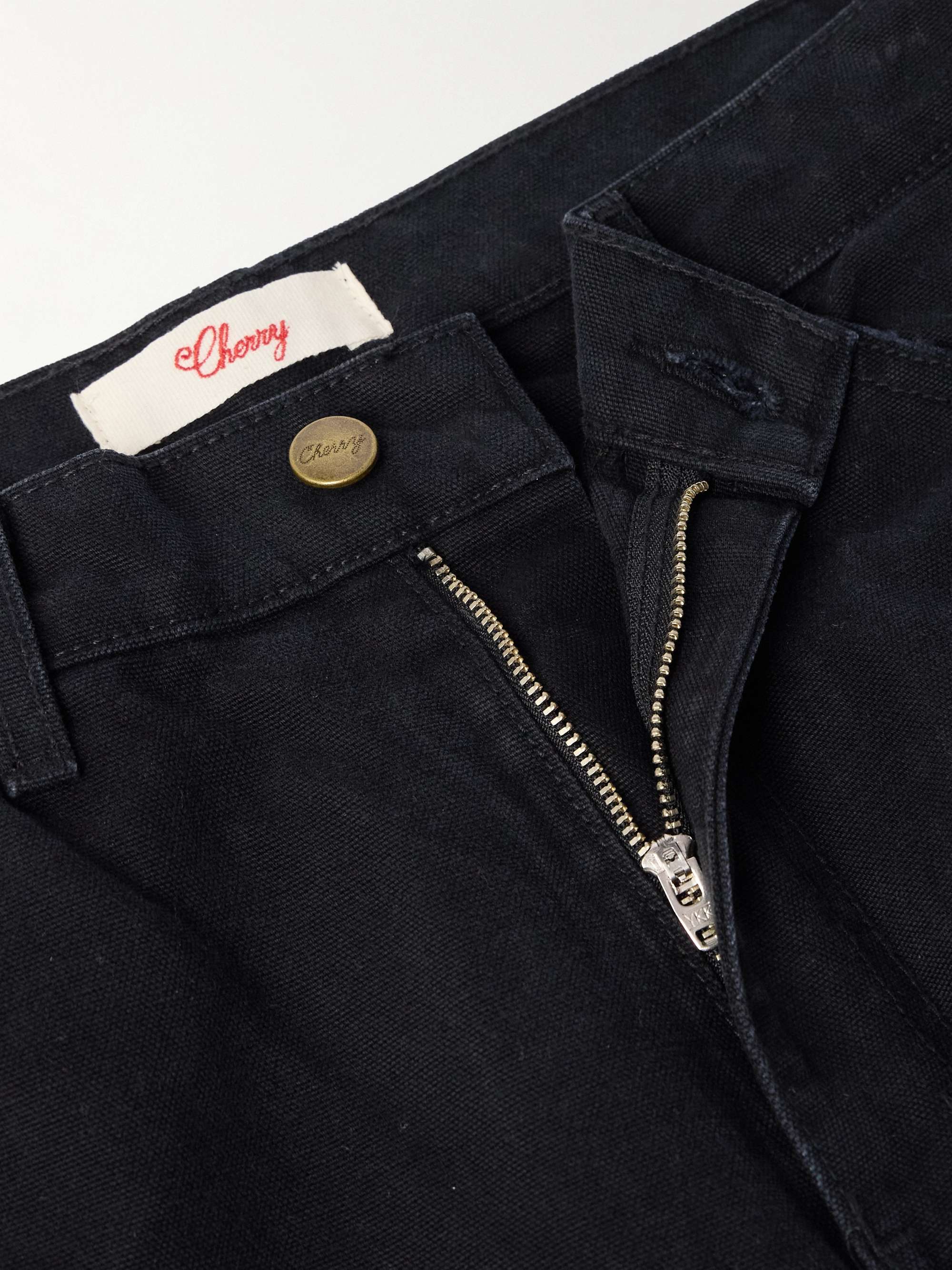 Straight-Leg Printed Cotton-Canvas Cargo Trousers view