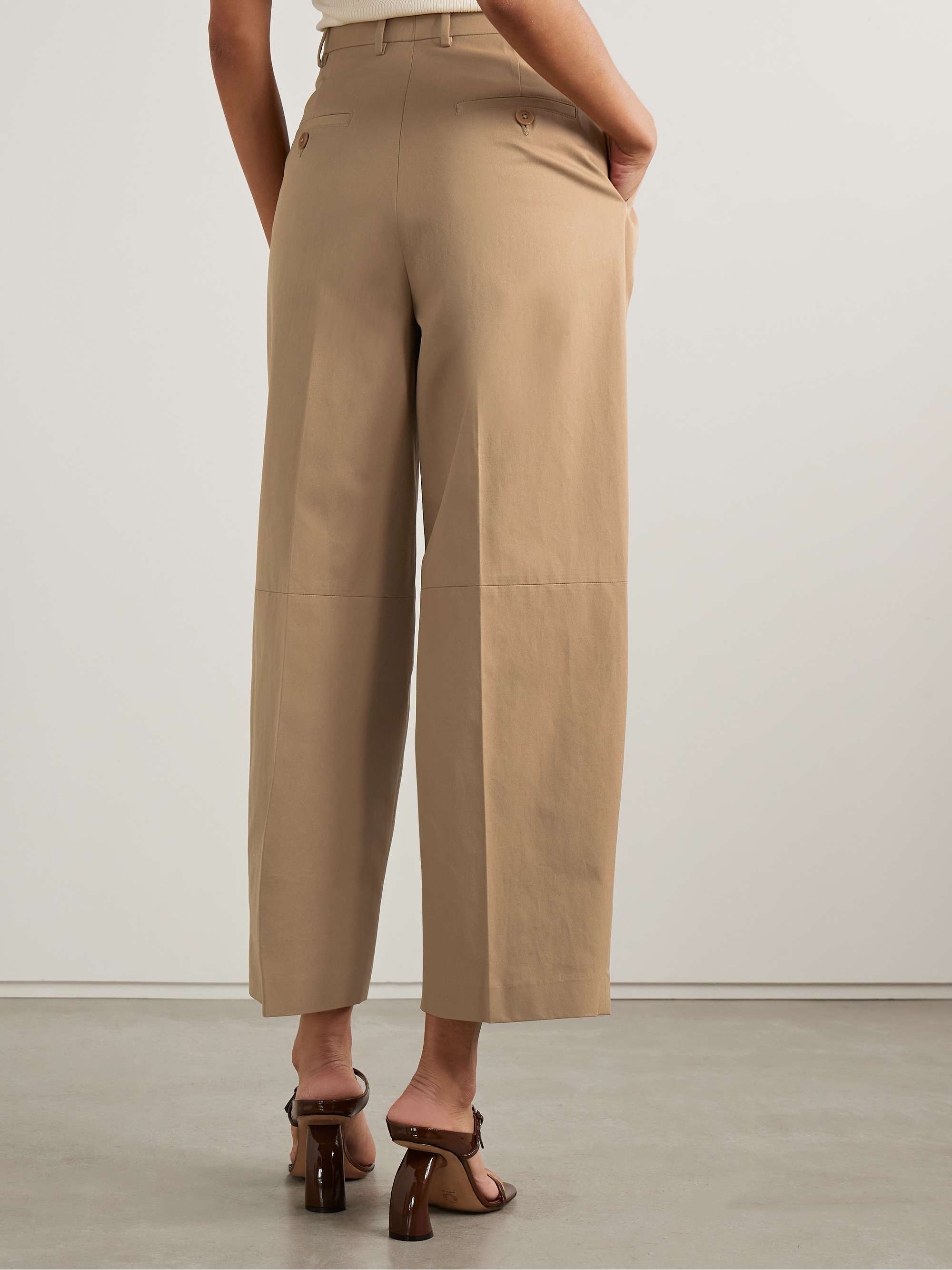 Dash pleated cotton-twill barrel-leg pants view