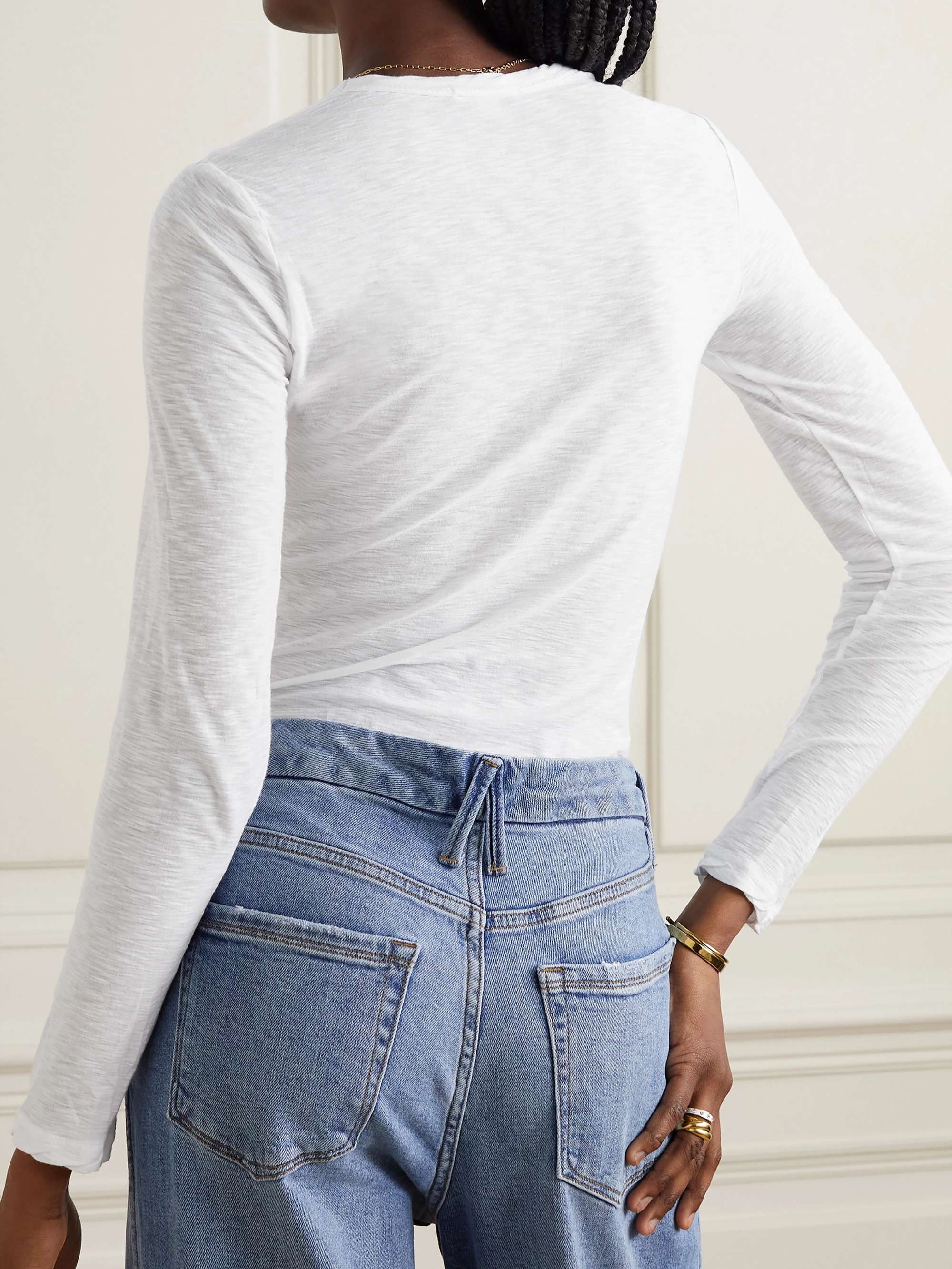 Slub cotton top view