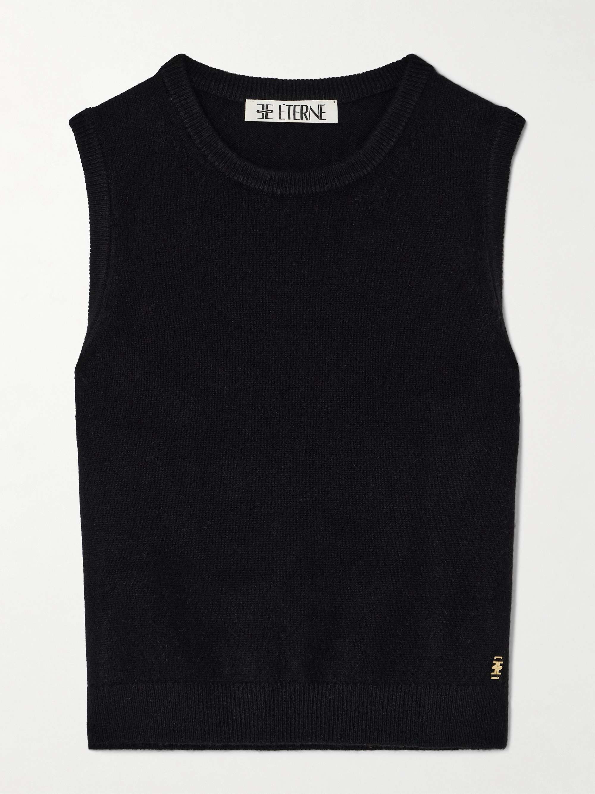 Sawyer cropped embellished cashmere tank view