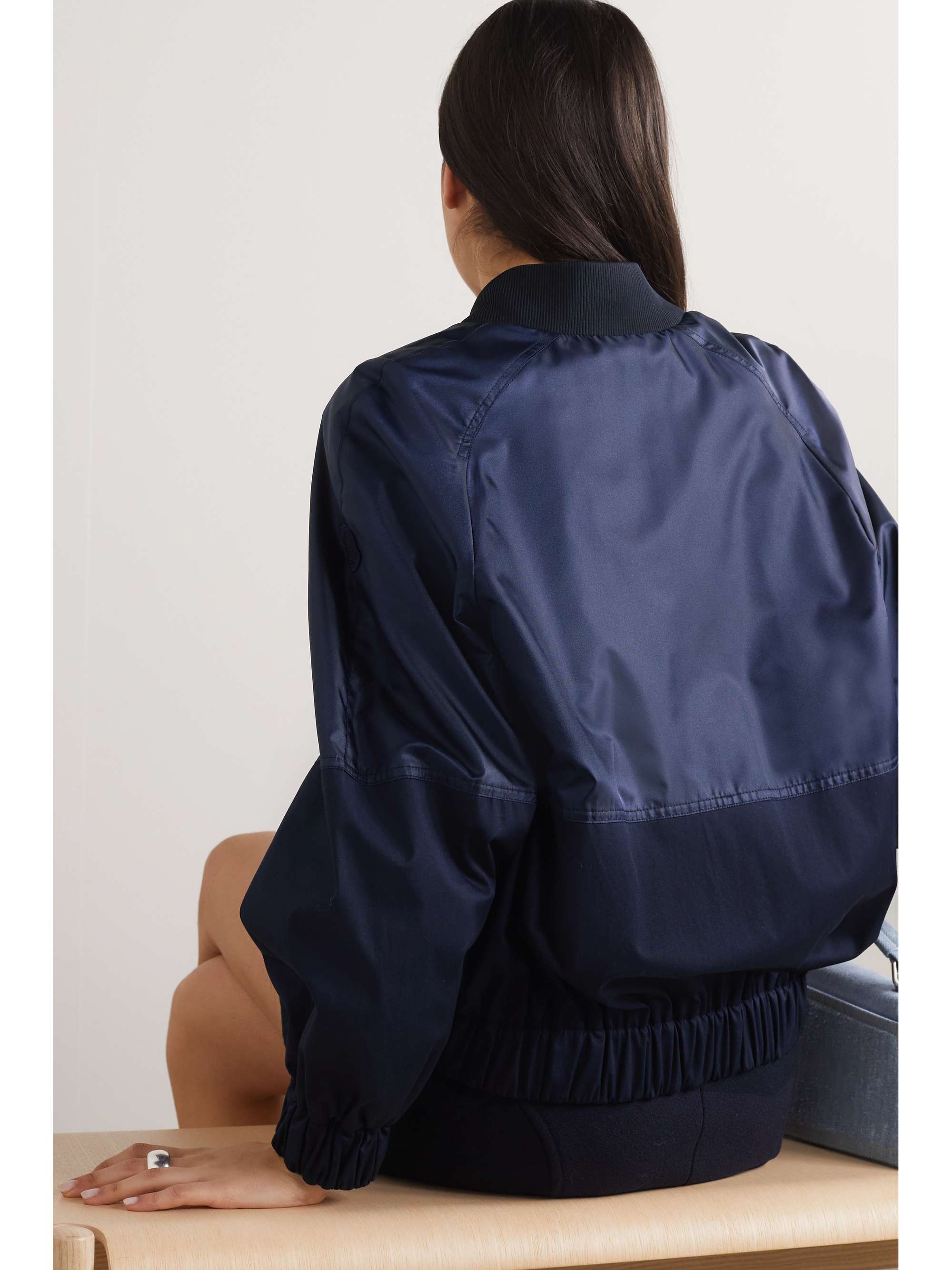 Gobie satin and cotton-blend twill bomber jacket view