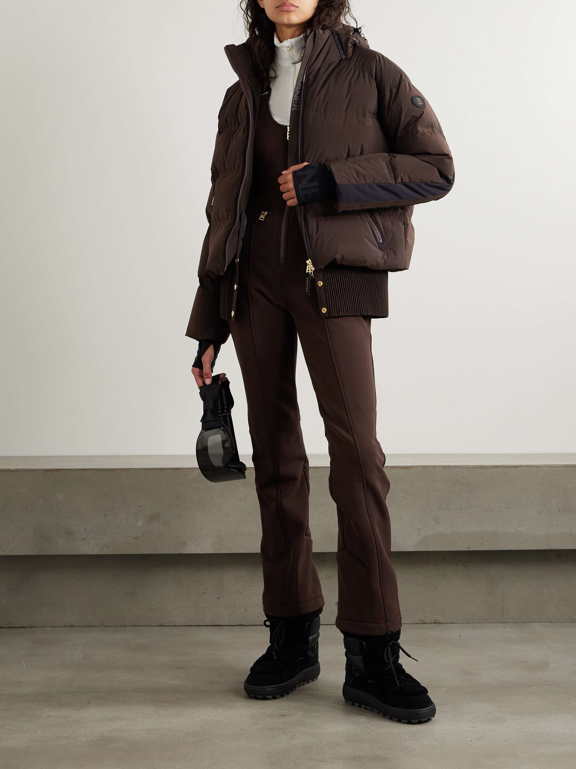 Kelly quilted hooded ski jacket view