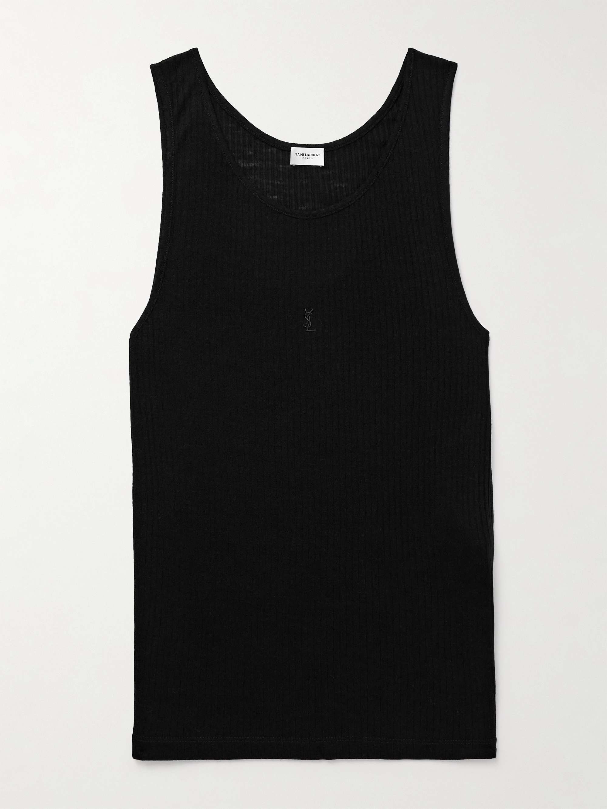 Cassandre Ribbed Logo-Embroidered Wool Tank Top view