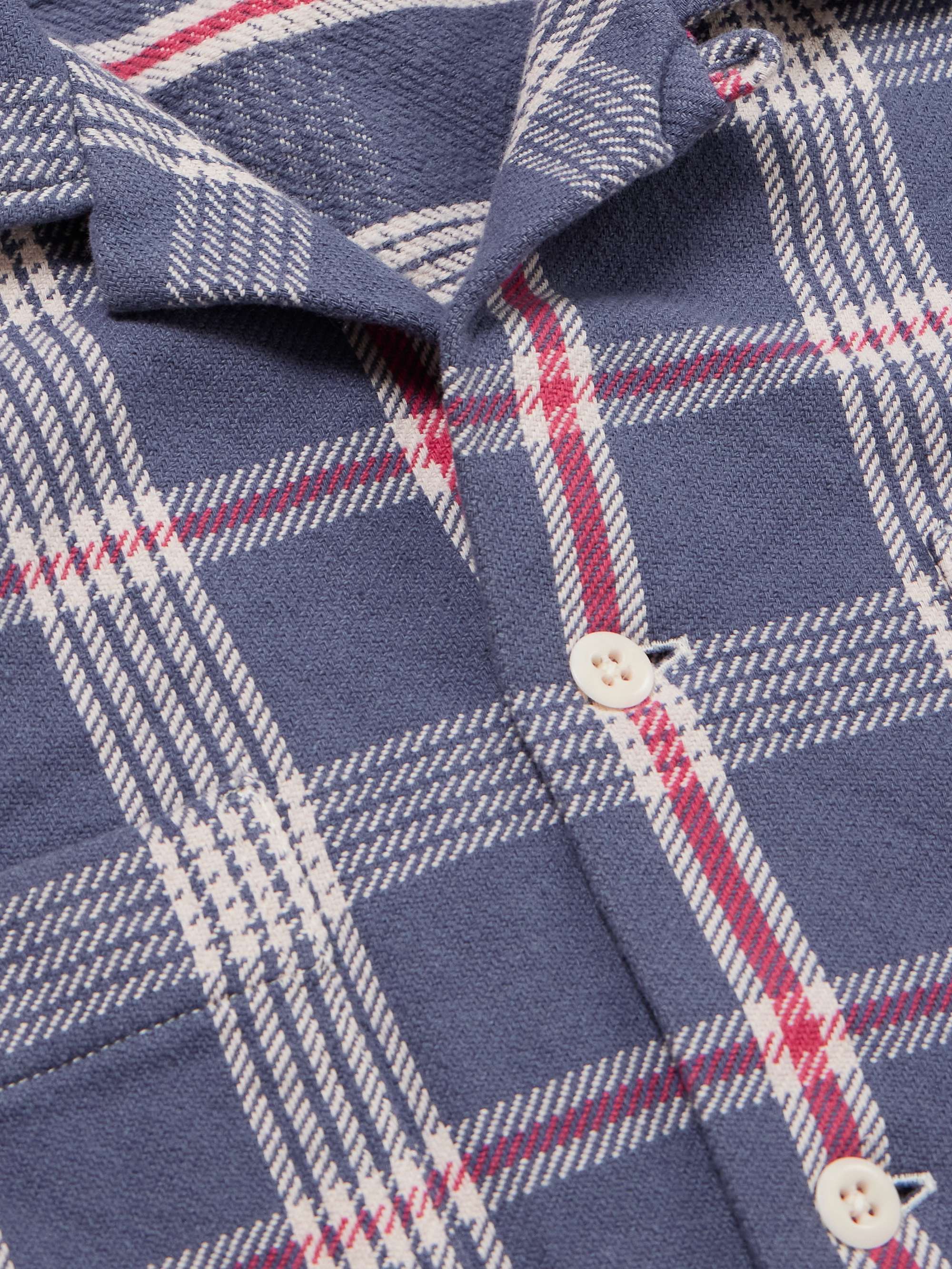Polo Country Convertible-Collar Checked Cotton-Flannel Shirt view