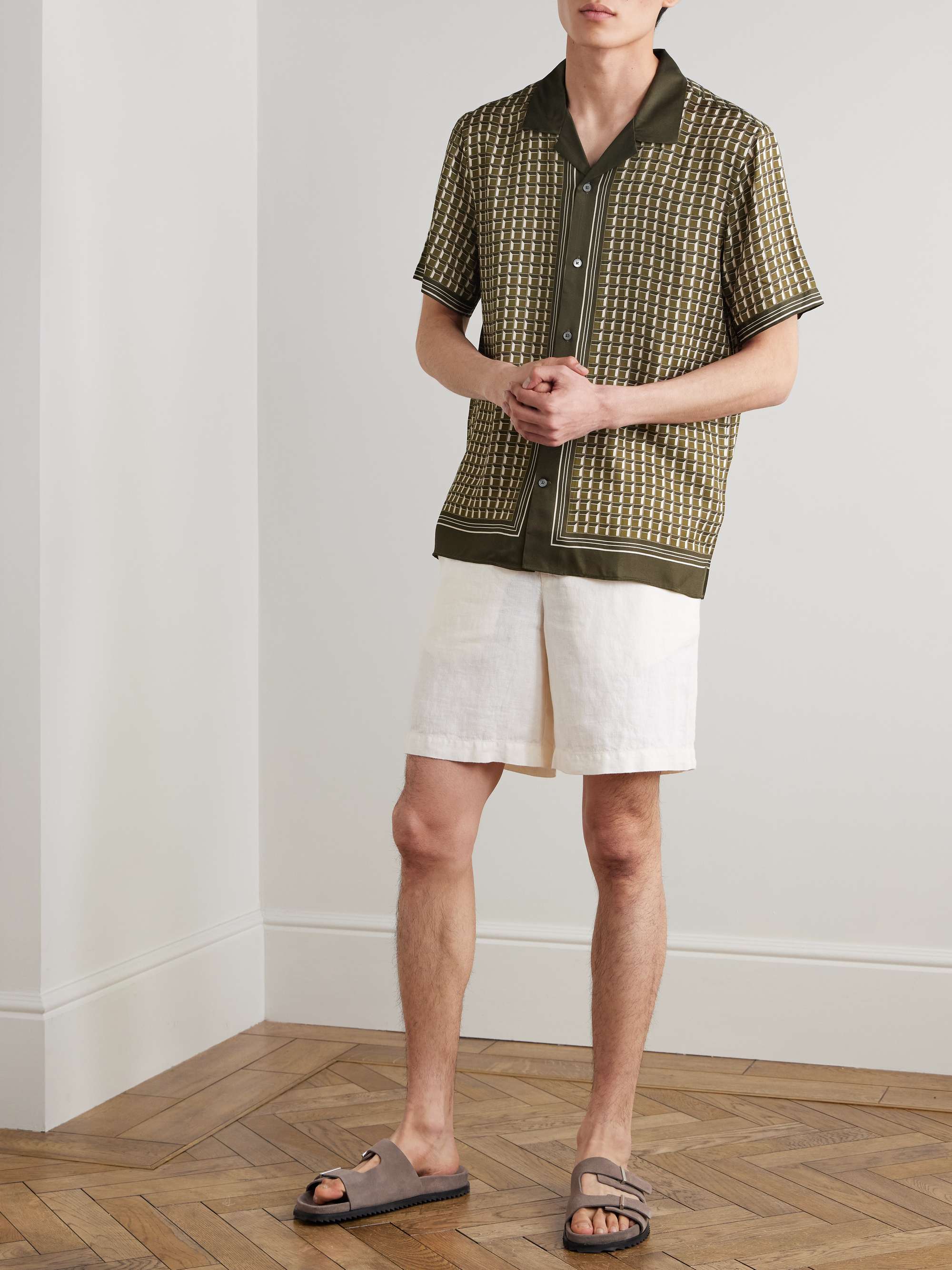 Camp-Collar Printed ECOVERO™-Twill Shirt view