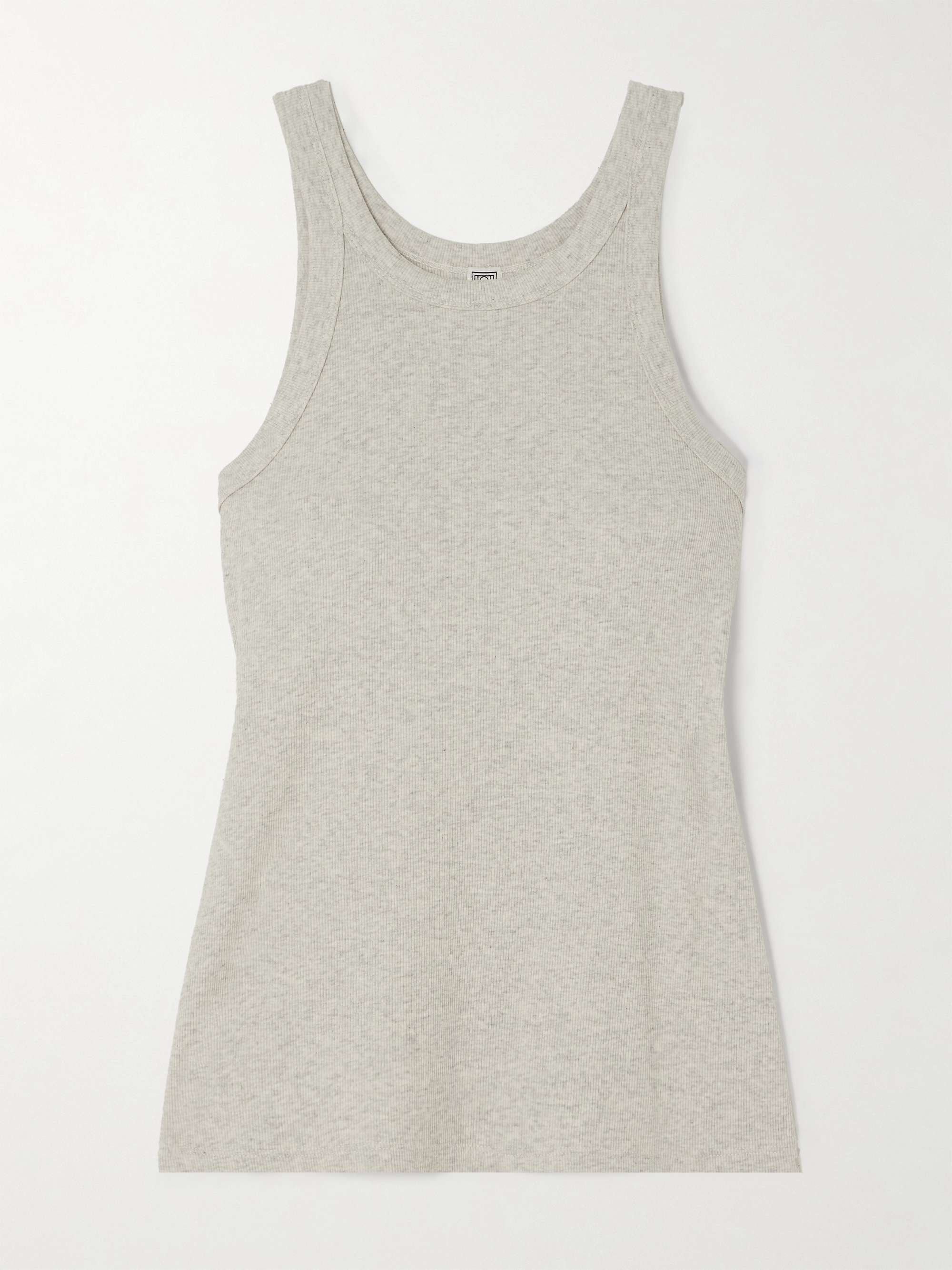 Ribbed organic cotton-blend jersey tank view