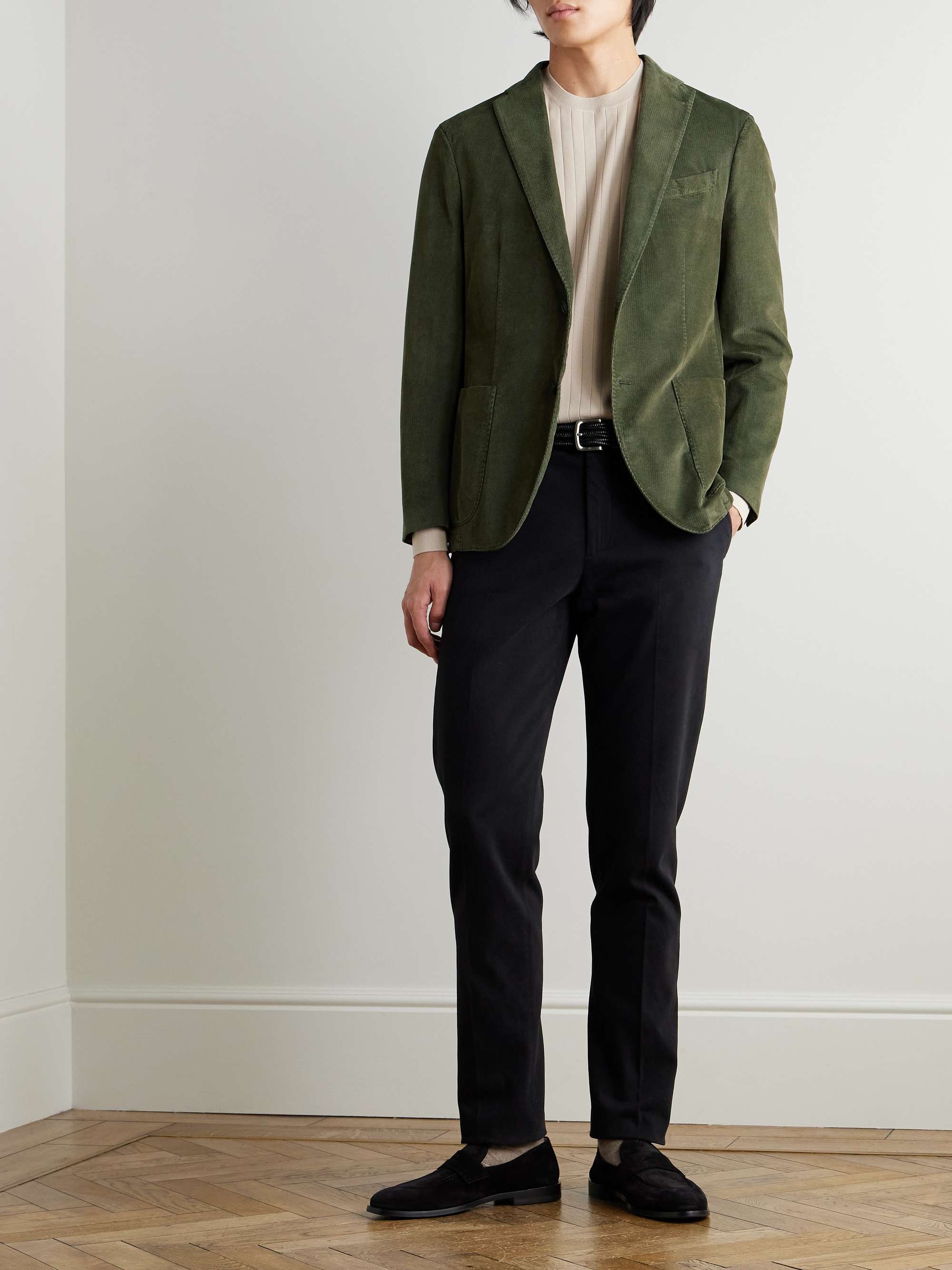 Garment-Dyed Cotton-Blend Corduroy Suit Jacket view