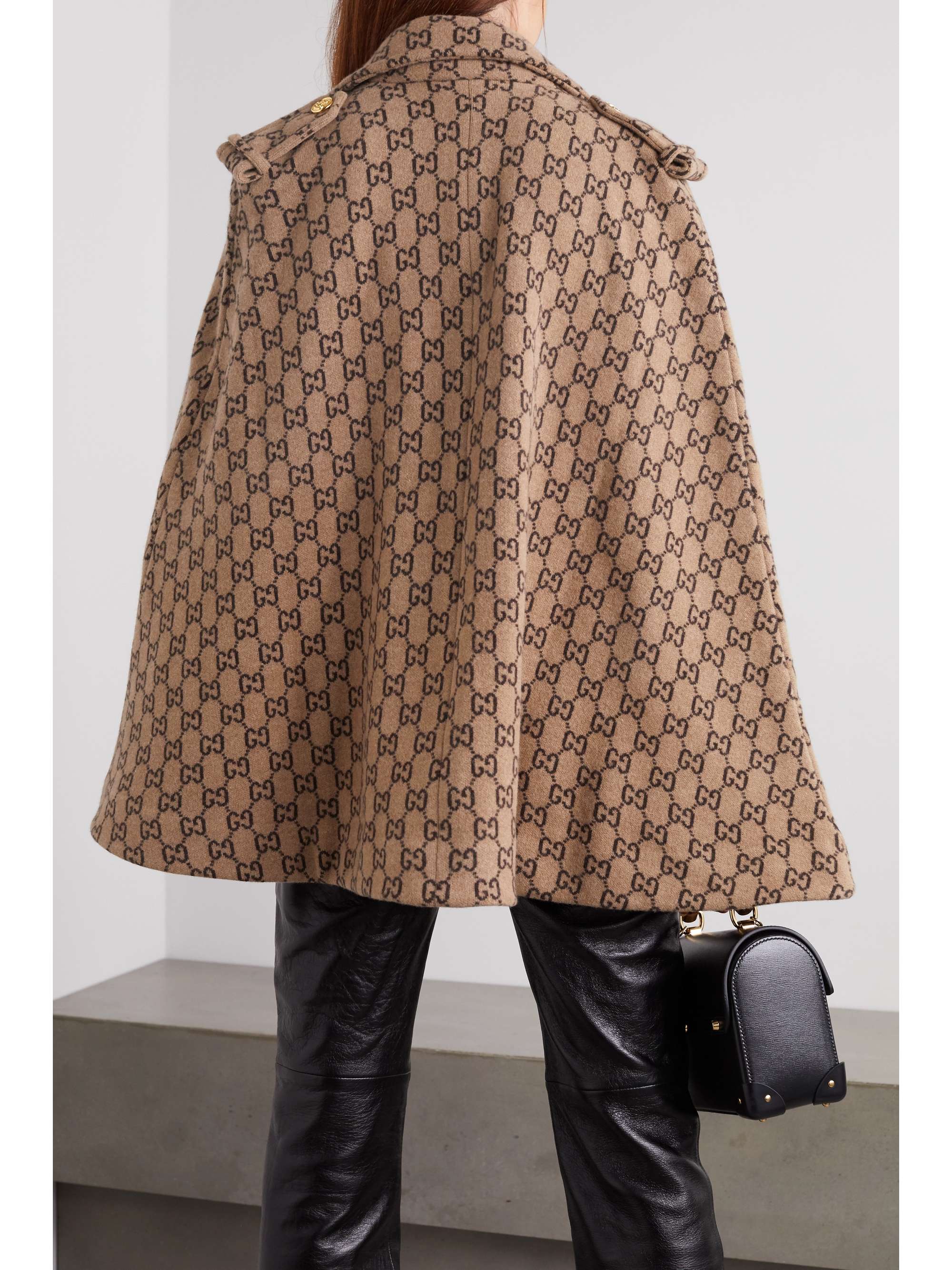 Wool-jacquard cape view