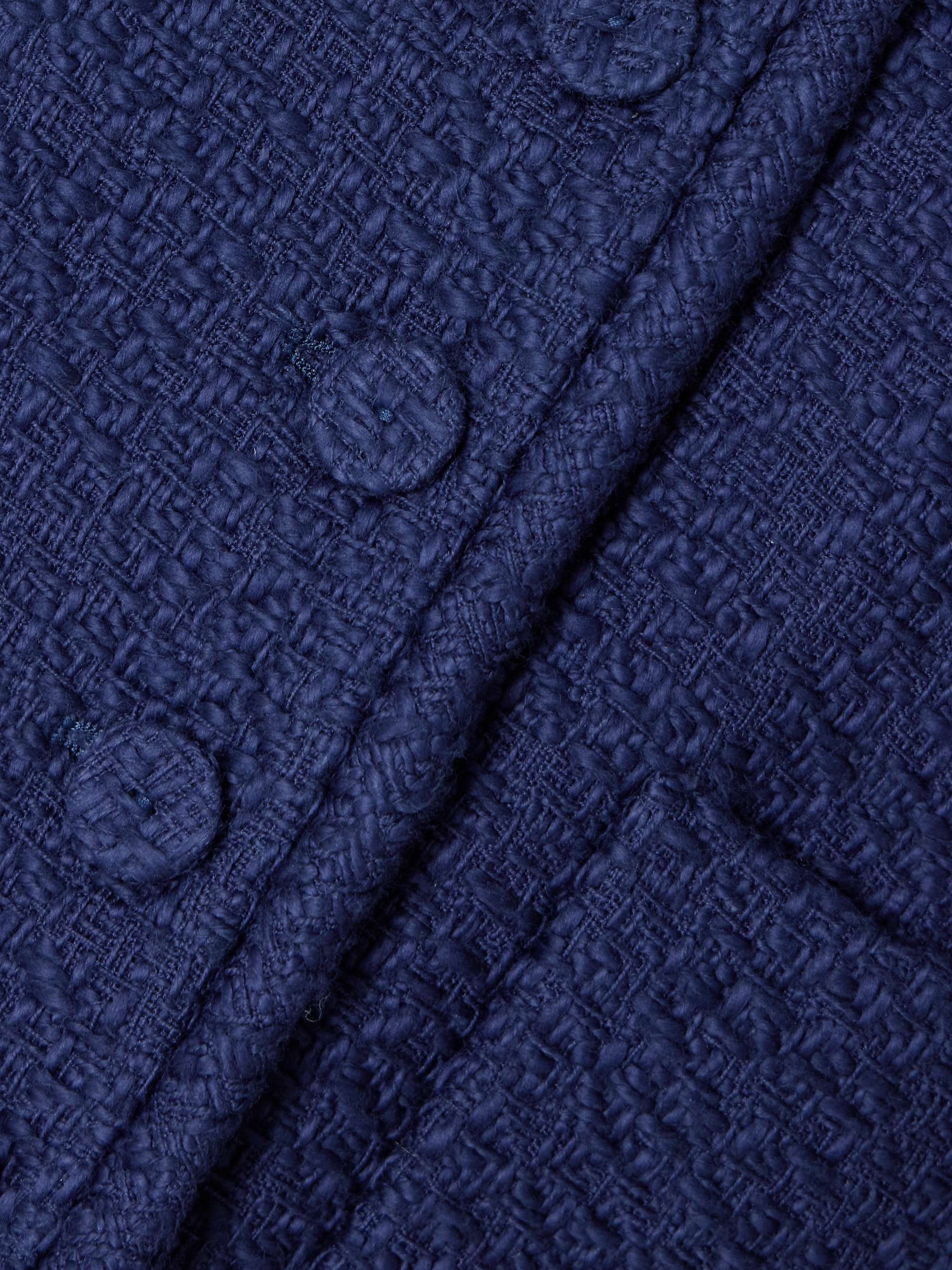 Cropped organic cotton-tweed jacket view