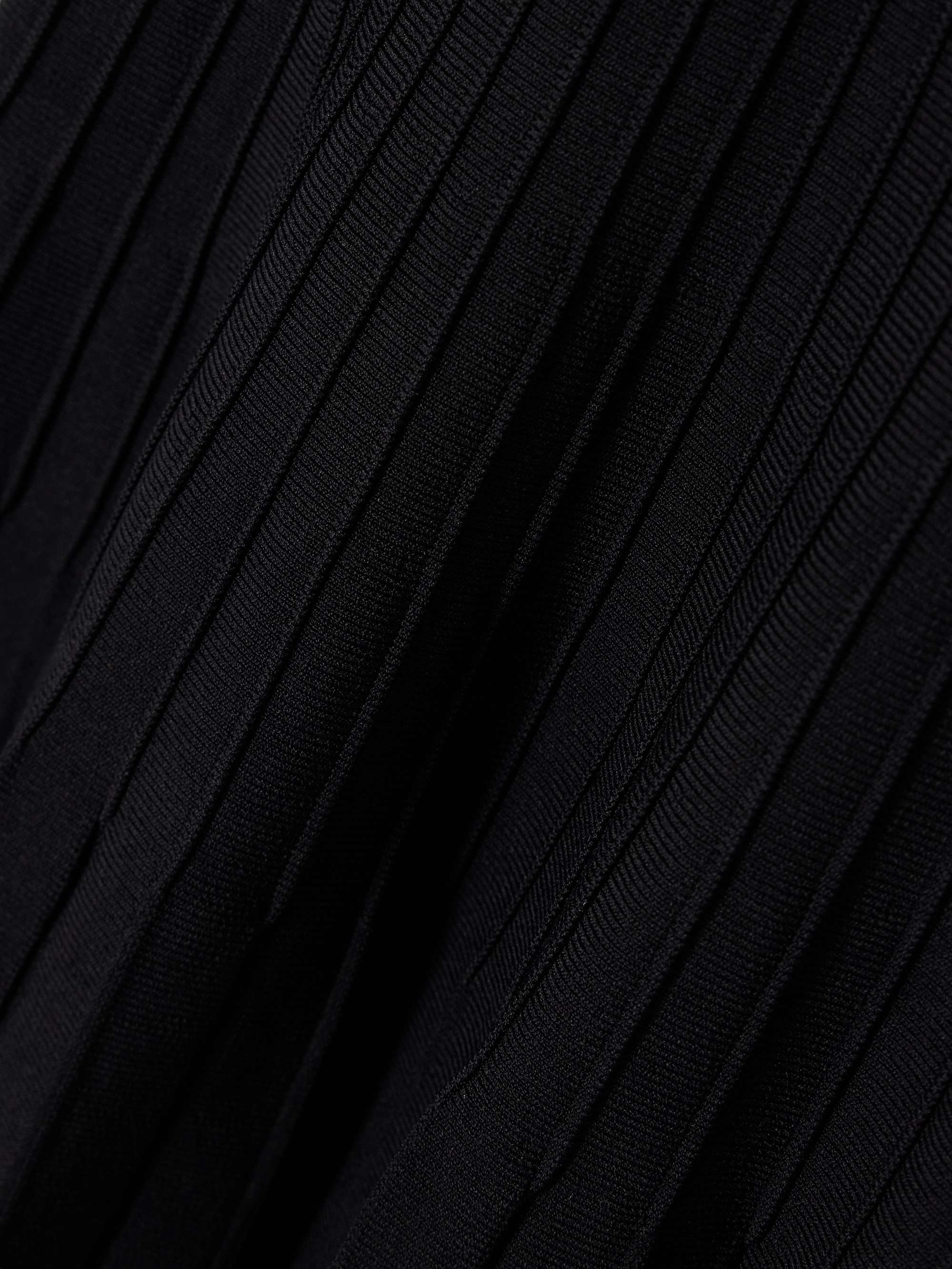 Ellison pleated ribbed-knit midi dress view