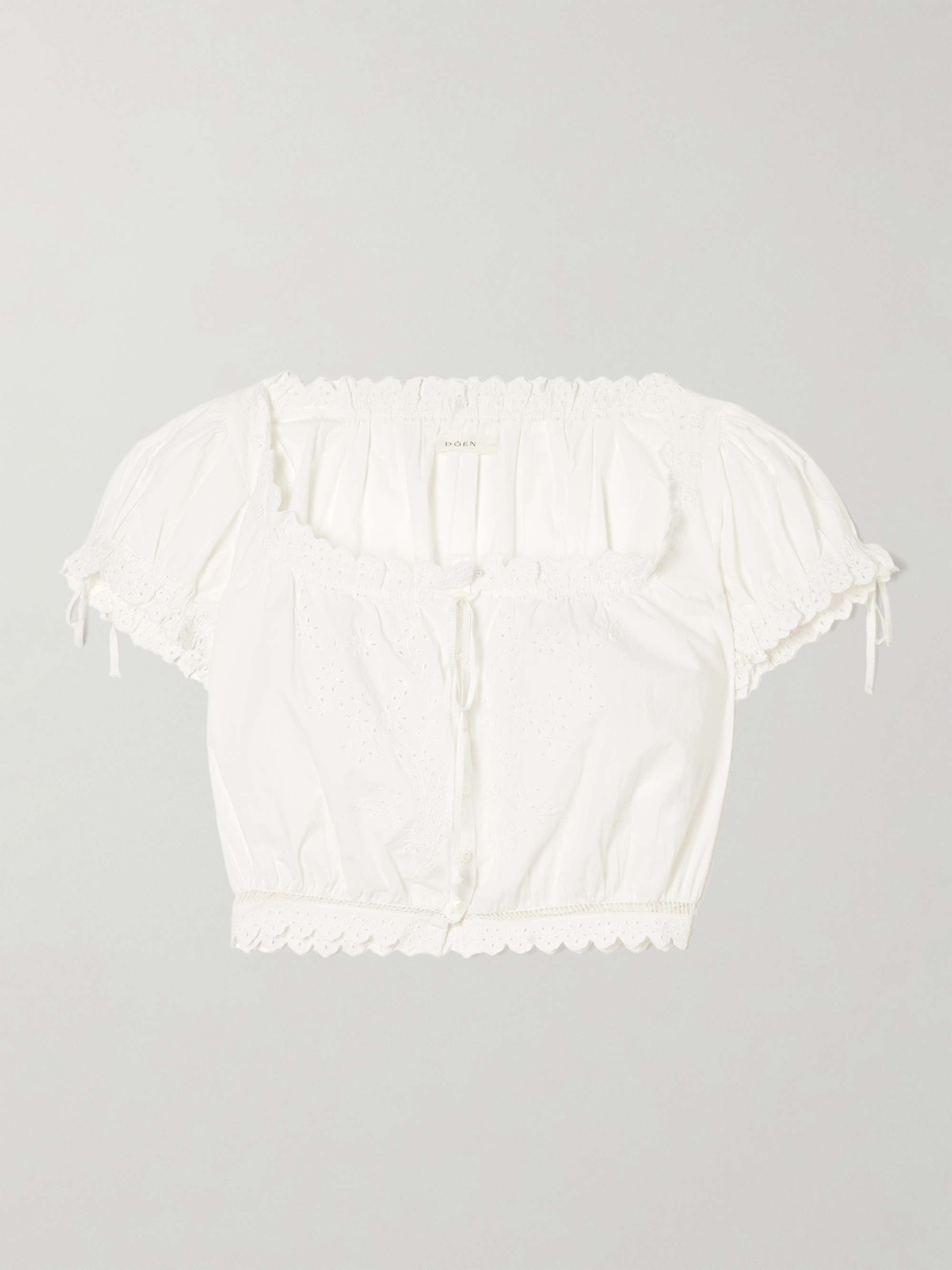 Nera broderie anglaise organic cotton blouse view