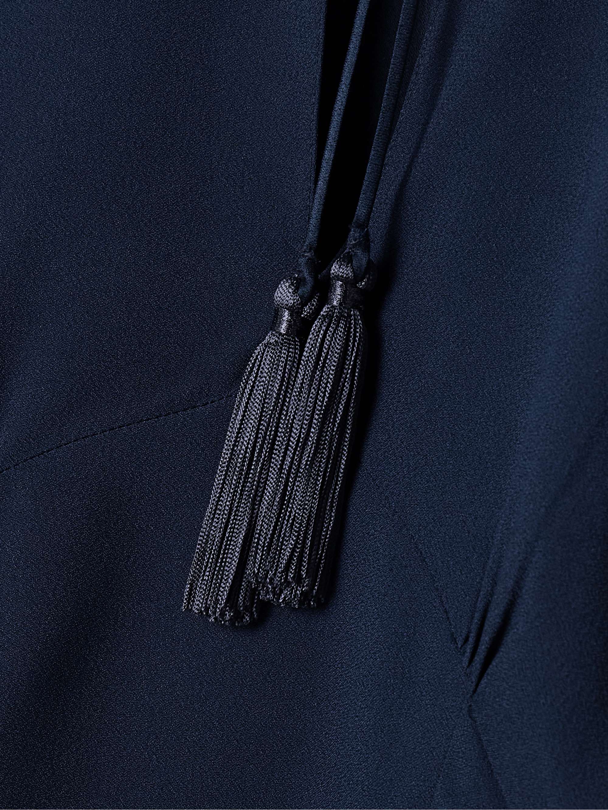 1970 cape-effect fringed crepe mini dress view