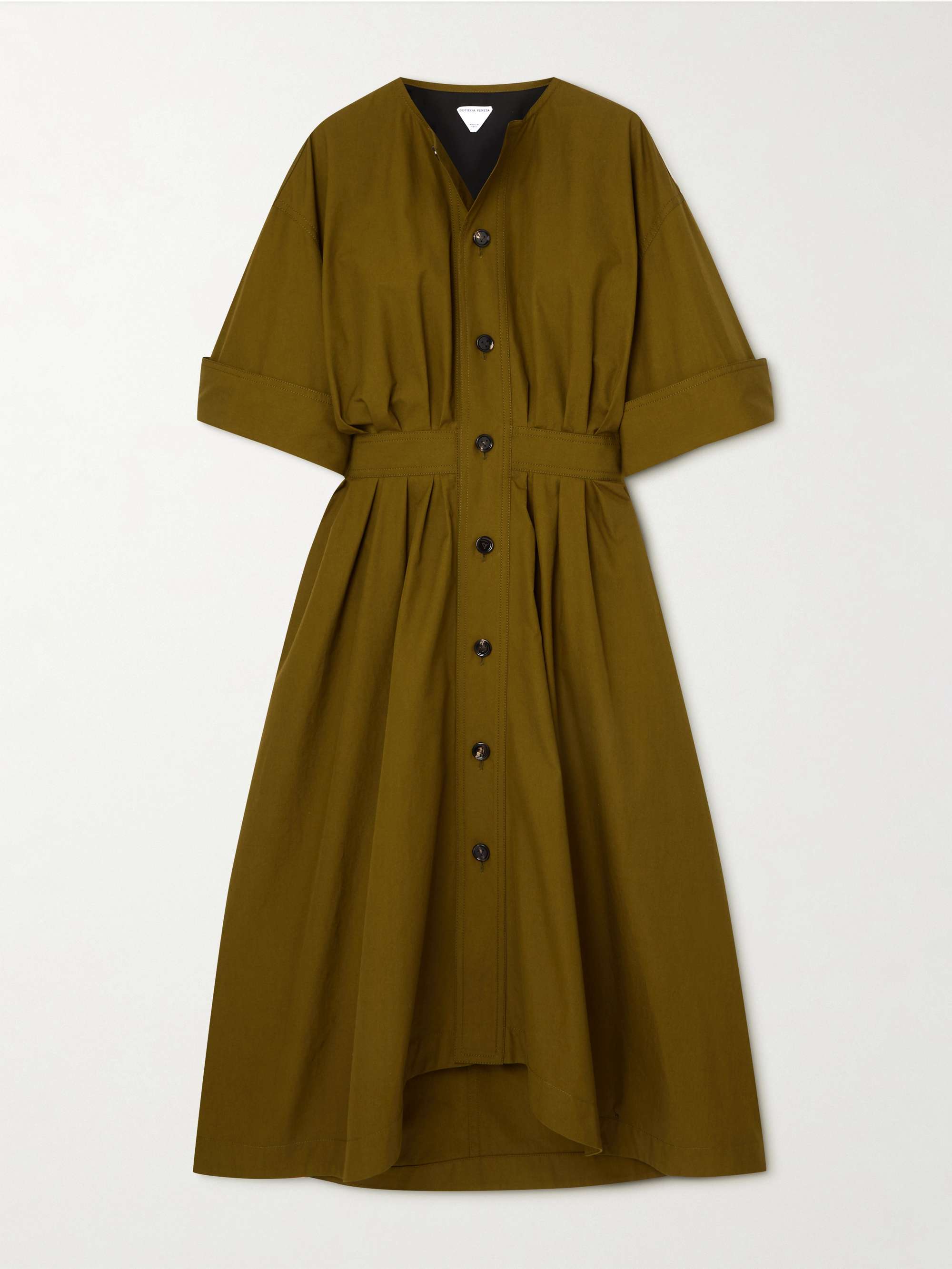 Cotton-canvas midi dress view