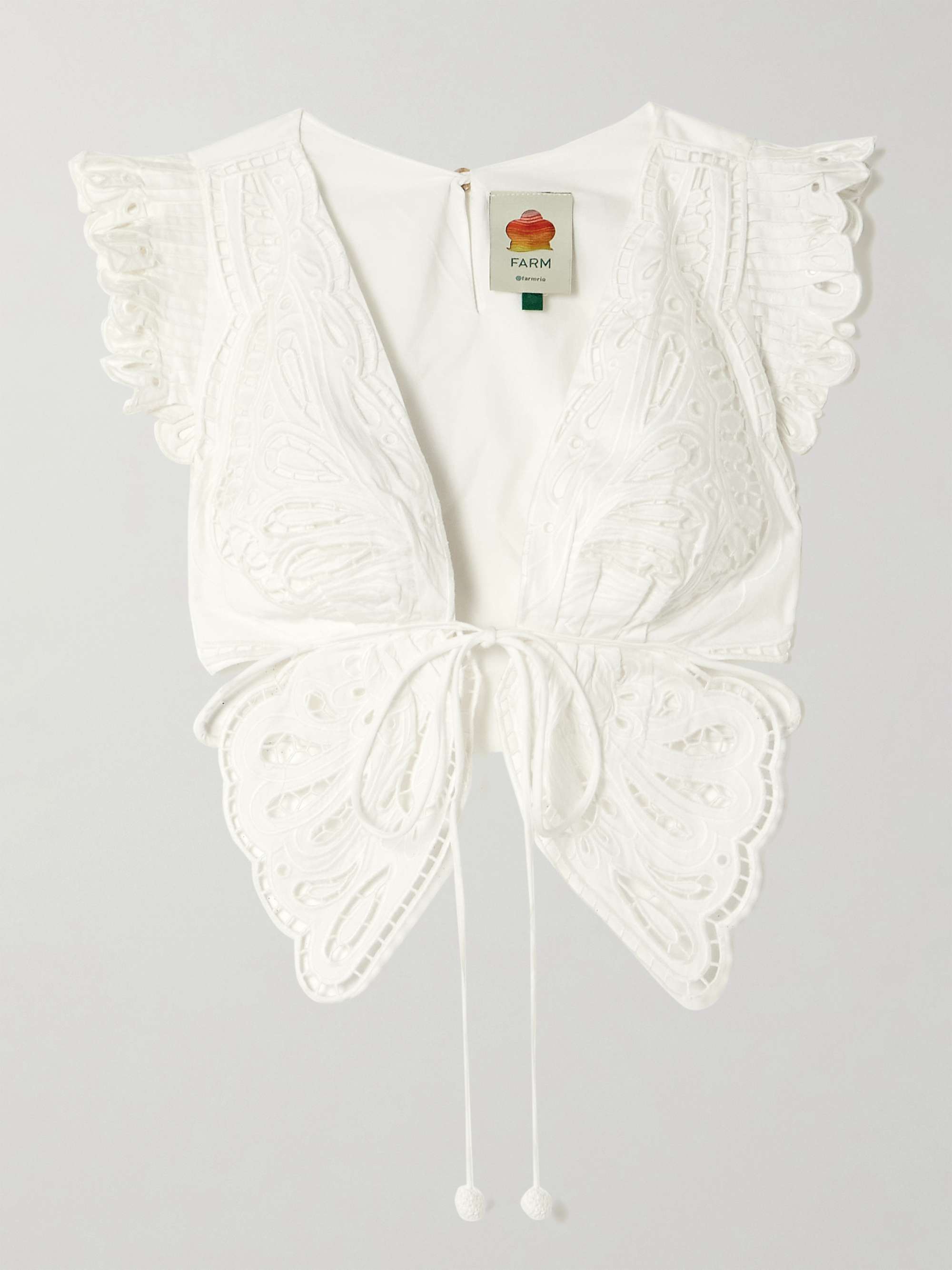 Butterfly broderie anglaise cotton blouse view