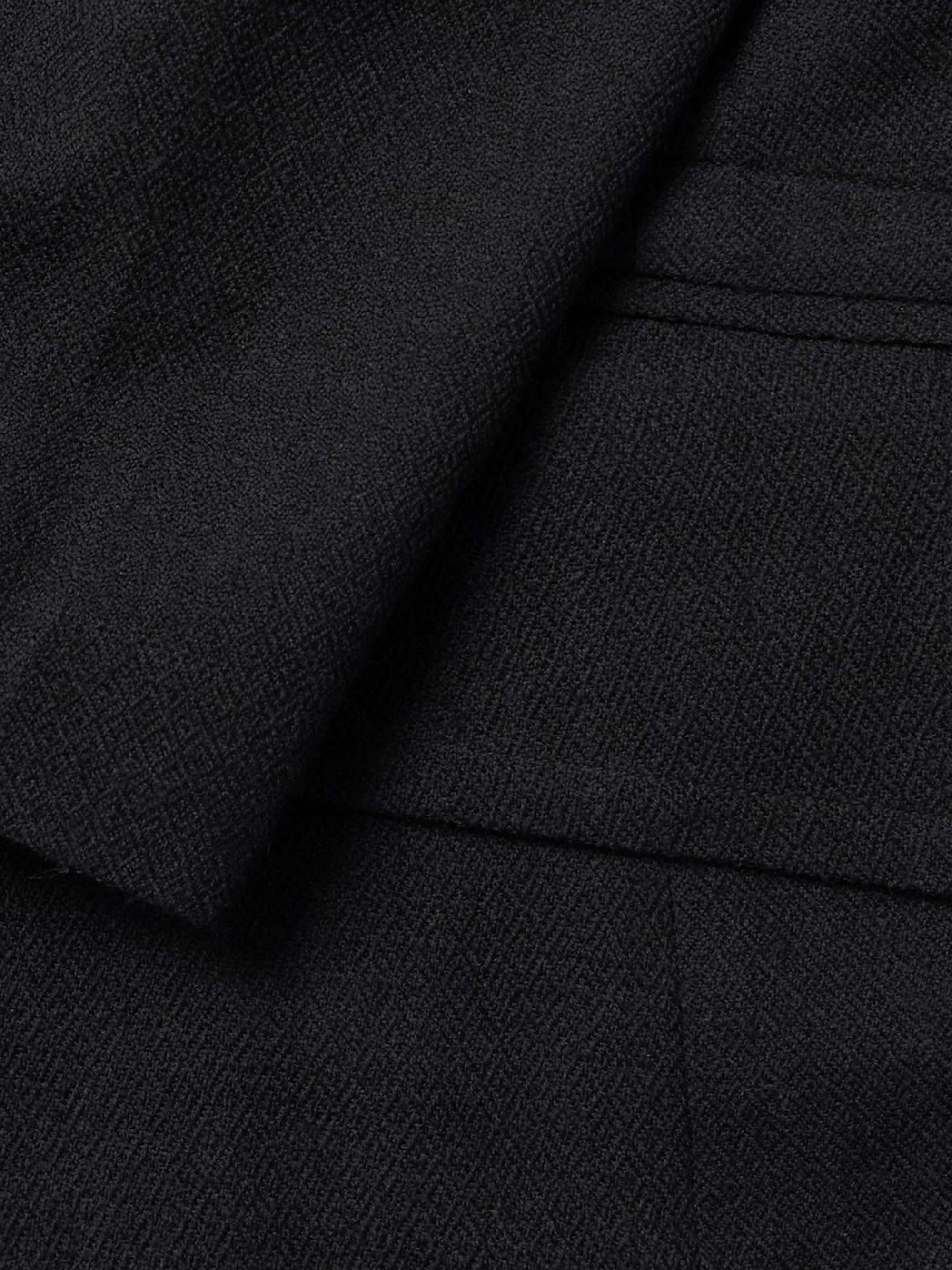 Double-Breasted Embroidered Wool-Flannel Suit Jacket view