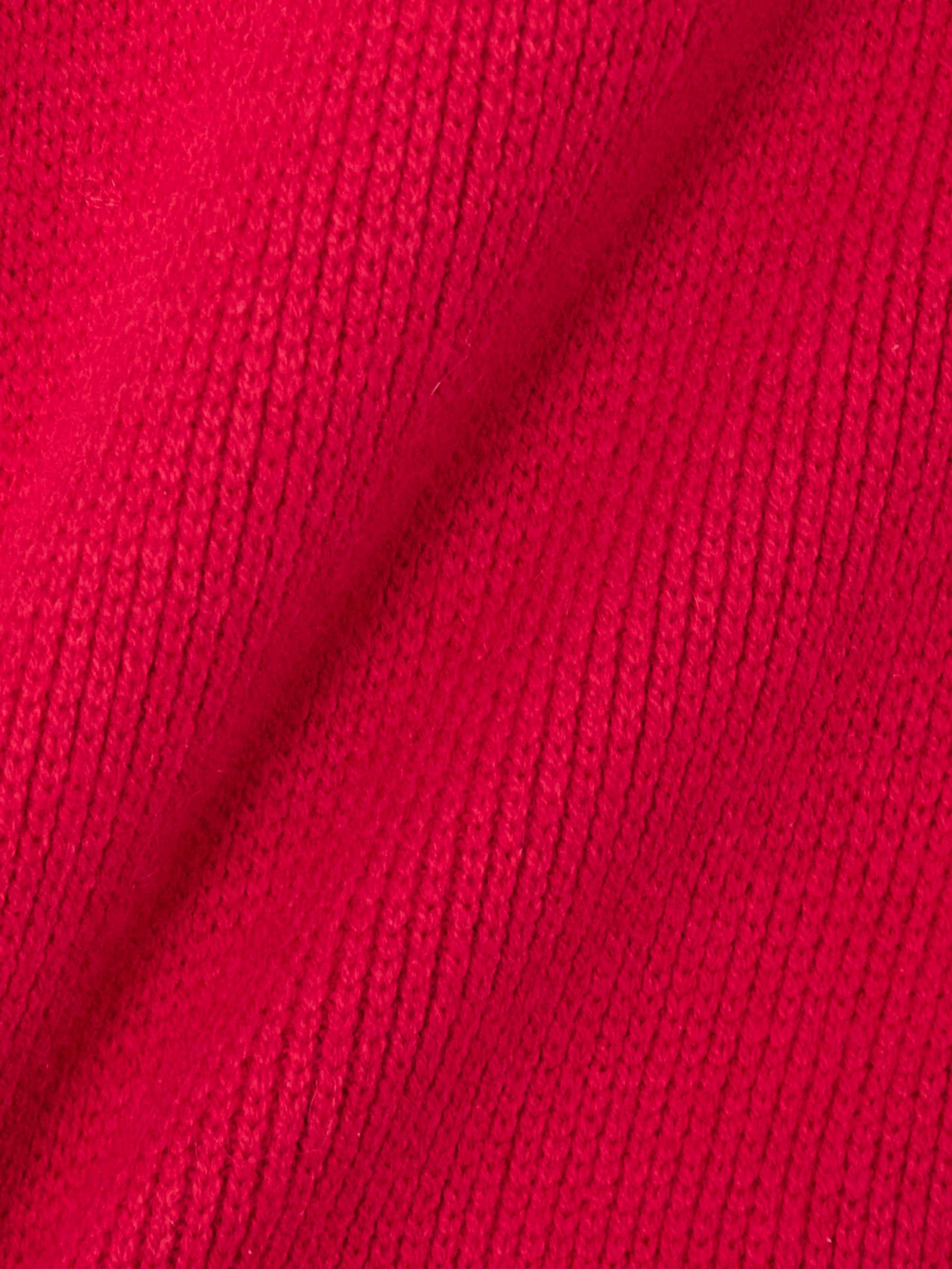 Cotton-blend polo sweater view