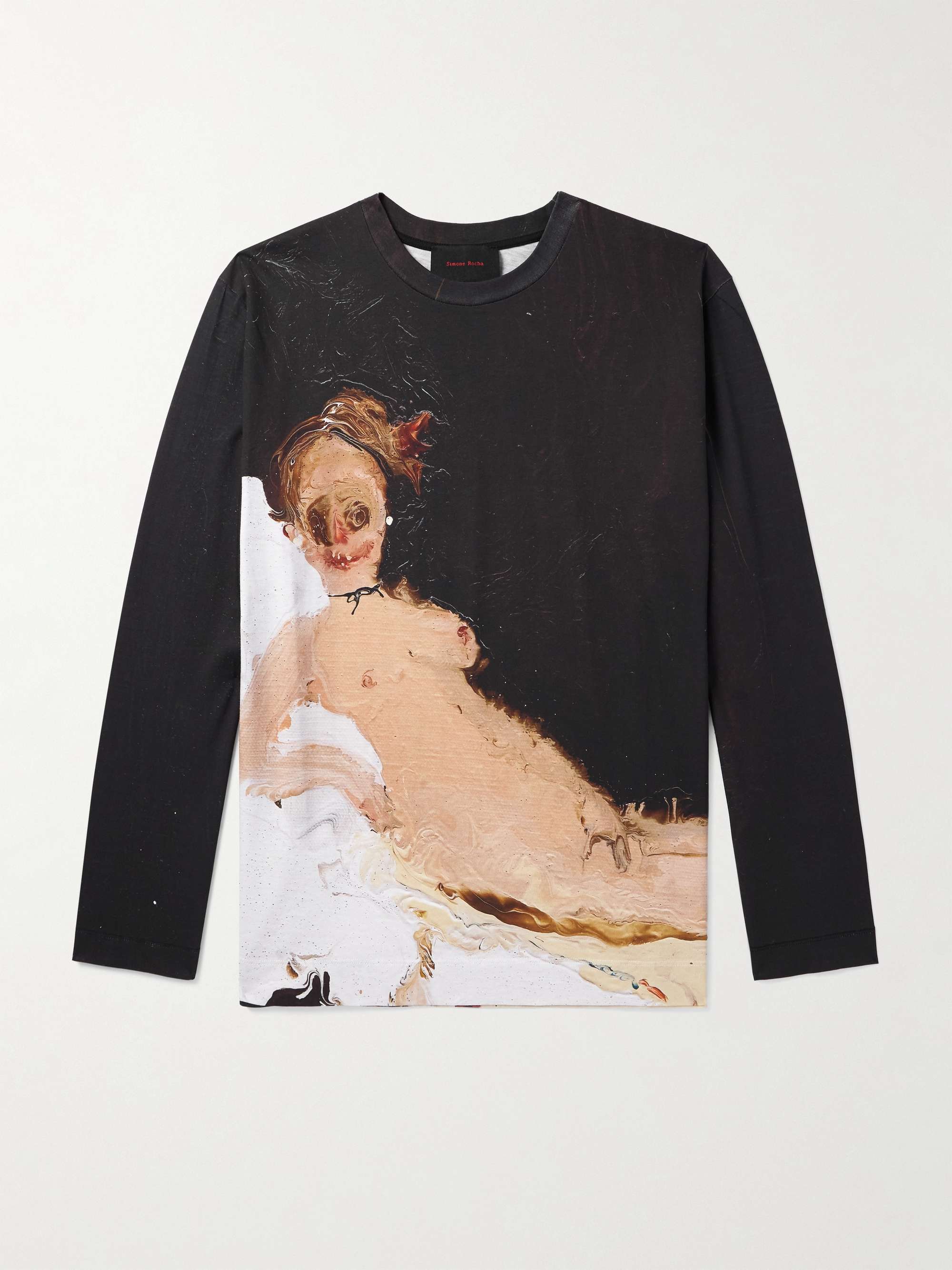 Olympia Printed Cotton-Jersey T-Shirt view