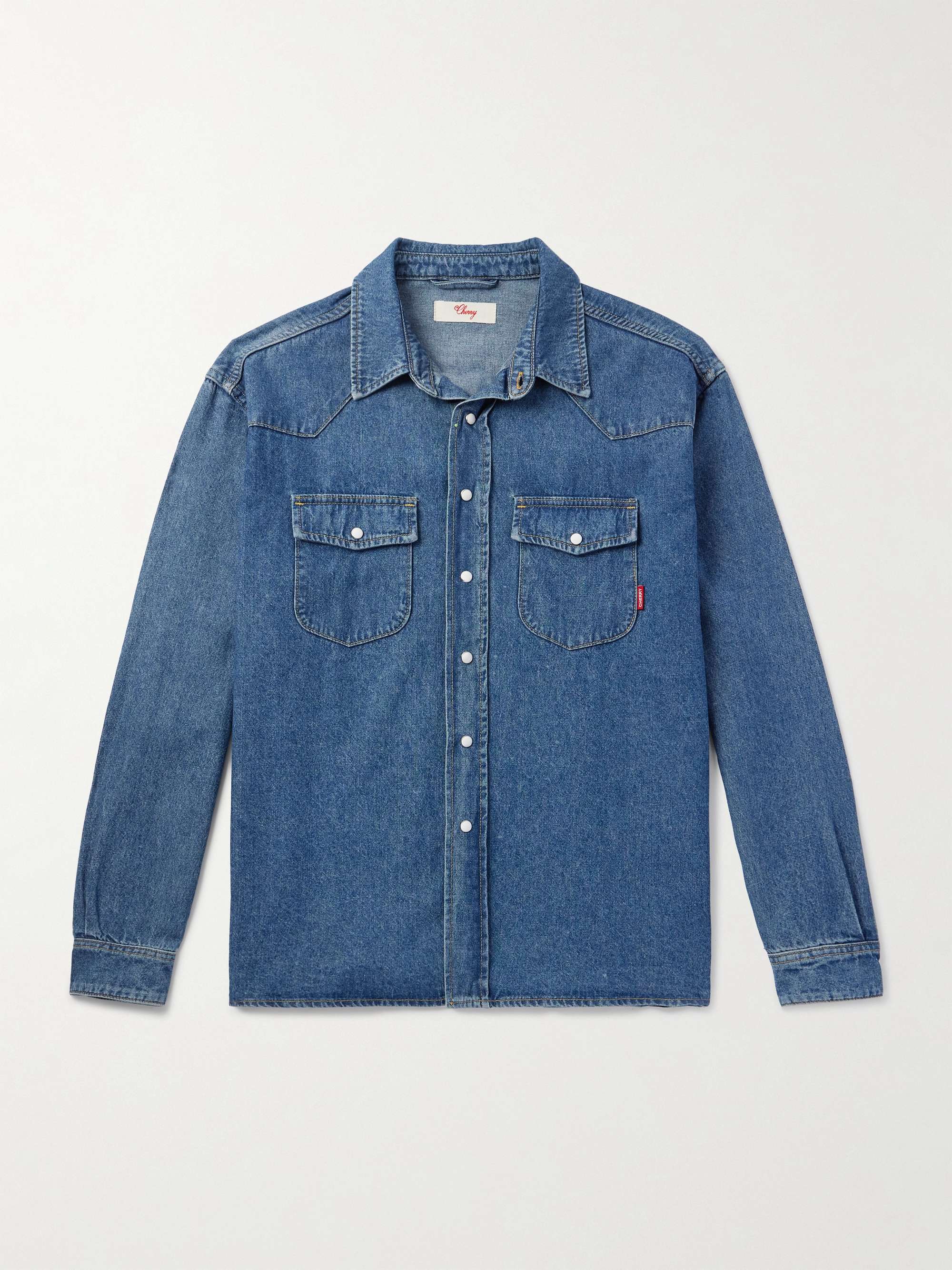 Logo-Print Denim Shirt view