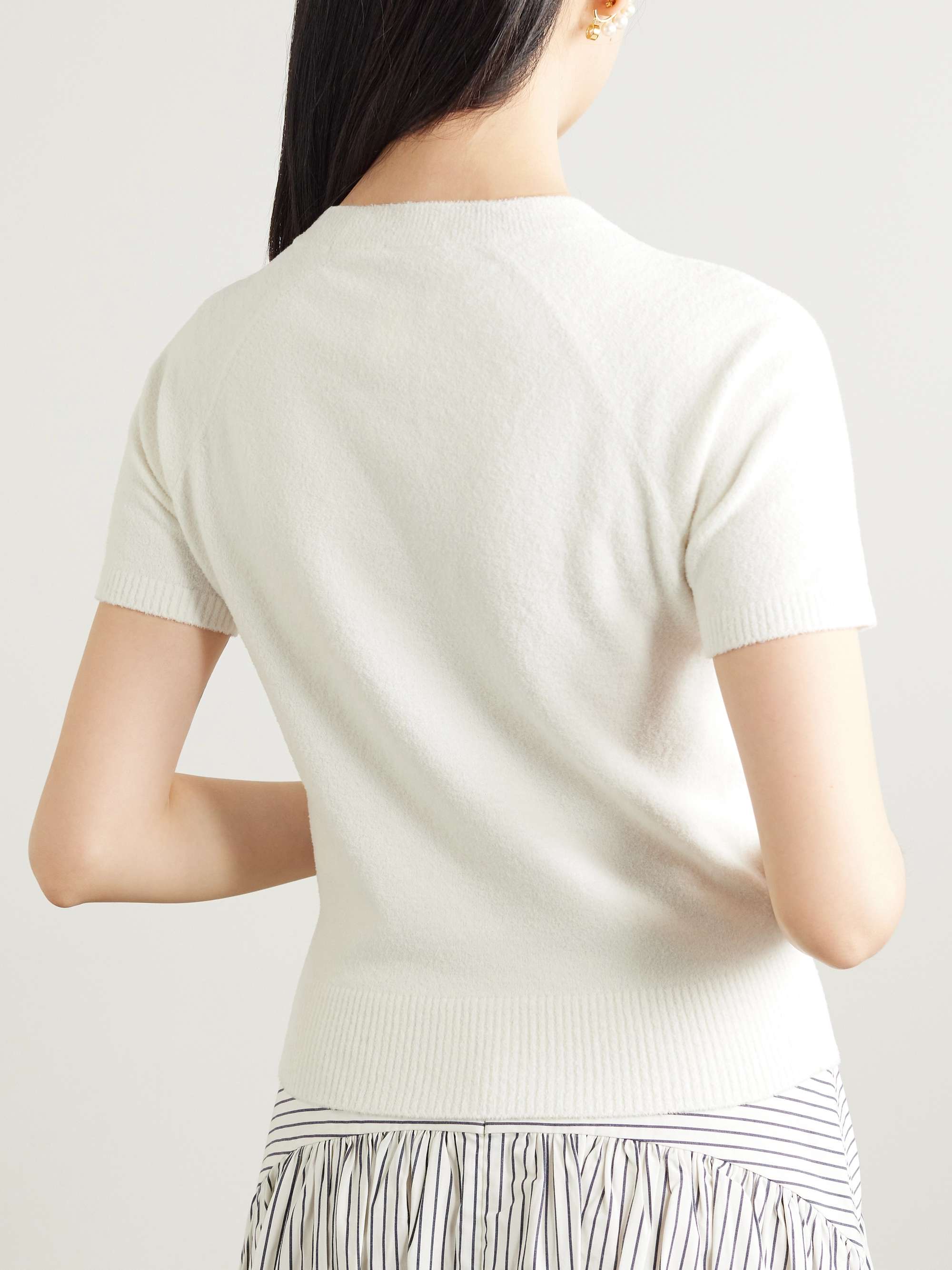 Jacquard-knit cotton-blend sweater view