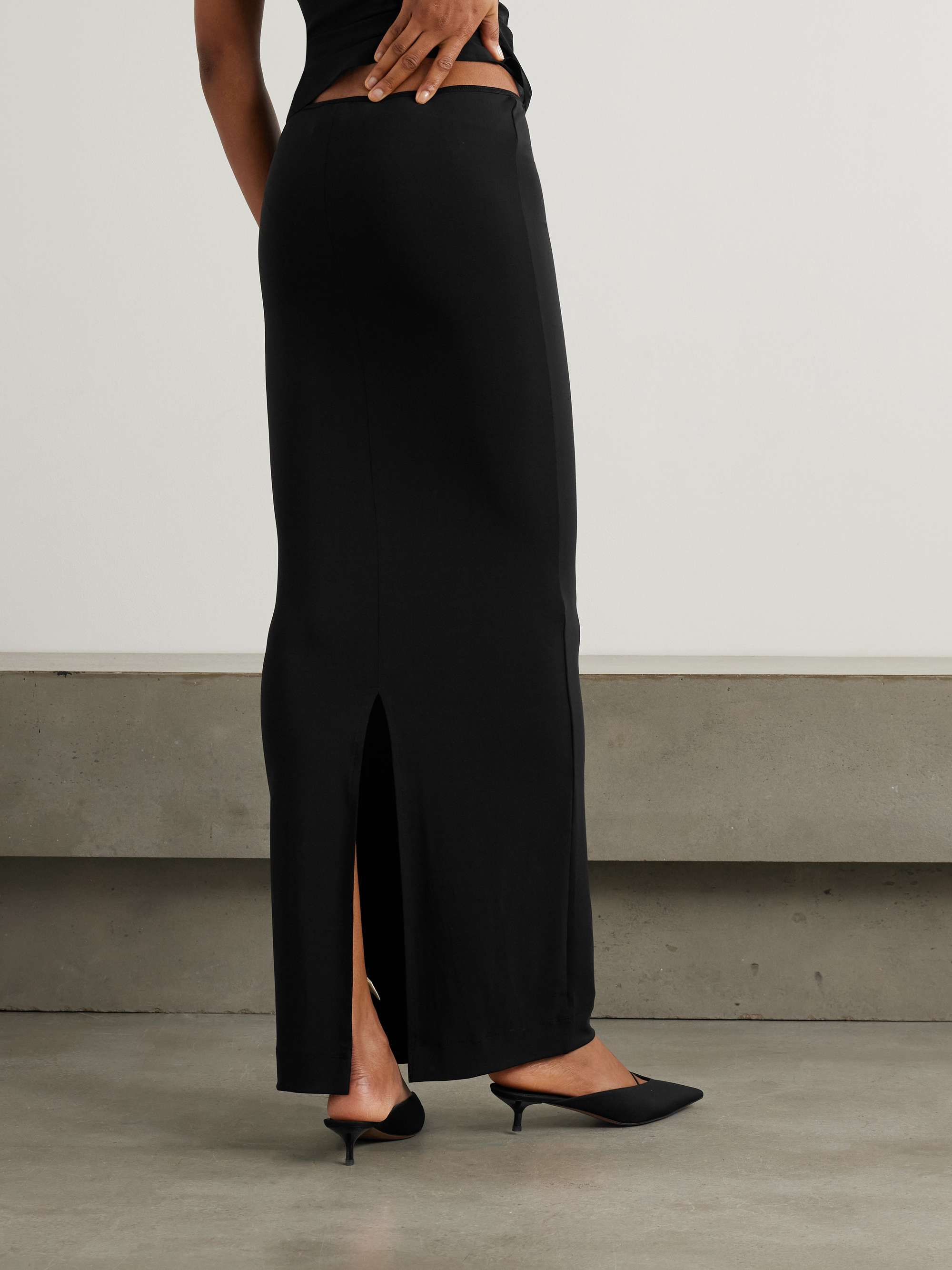 Emma matte stretch-jersey maxi skirt view